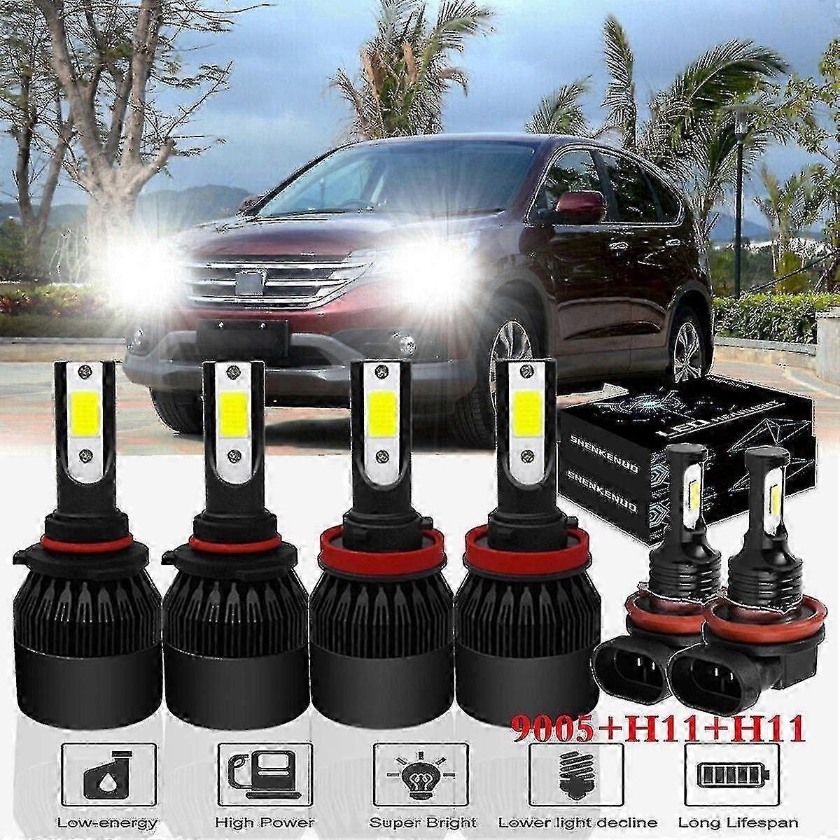 Per Cr-V Crv 2015-2020 8000k fari 9005 H11led abbagliante anabbagliante + h11fog beam, 6 pezzi
