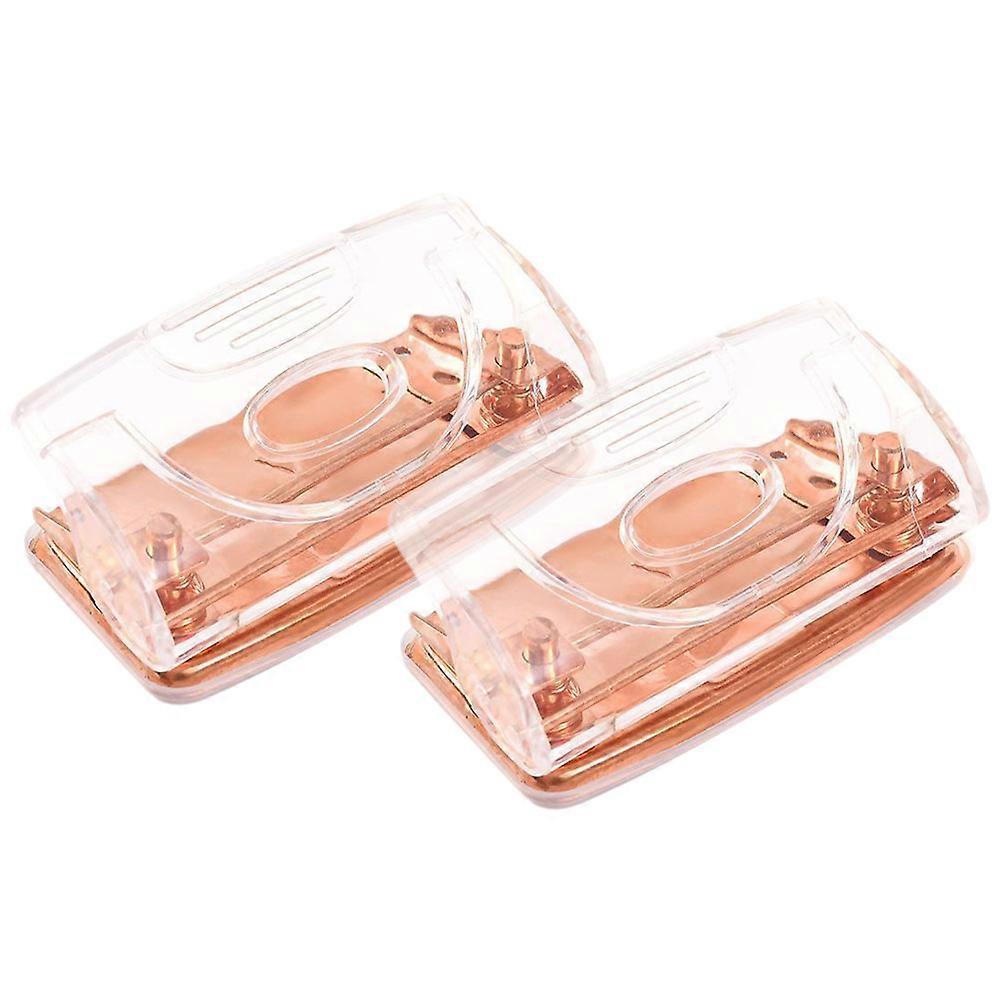 Loose Leaf Paper Puncher Portable Paper Punch Home Use Professionals 2Pcs