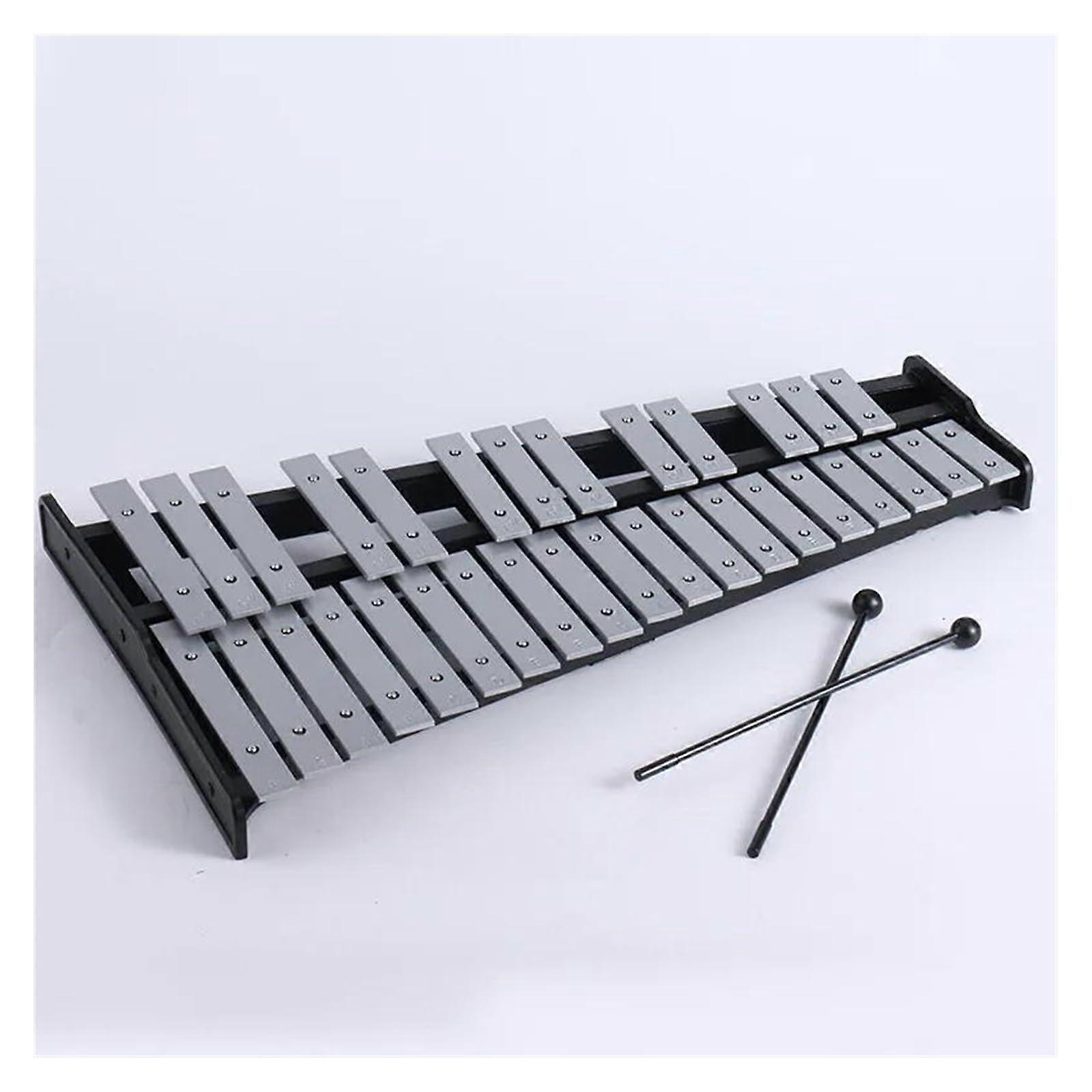 32-Note Aluminium Bars Xylophone Percussion Musical Instrument with Stand Ideal for Beginners and Music Education