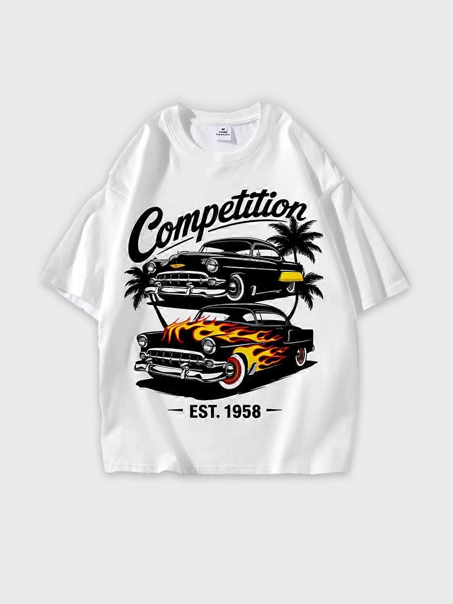 T-shirt round neck Pattern loose short sleeve JW2095