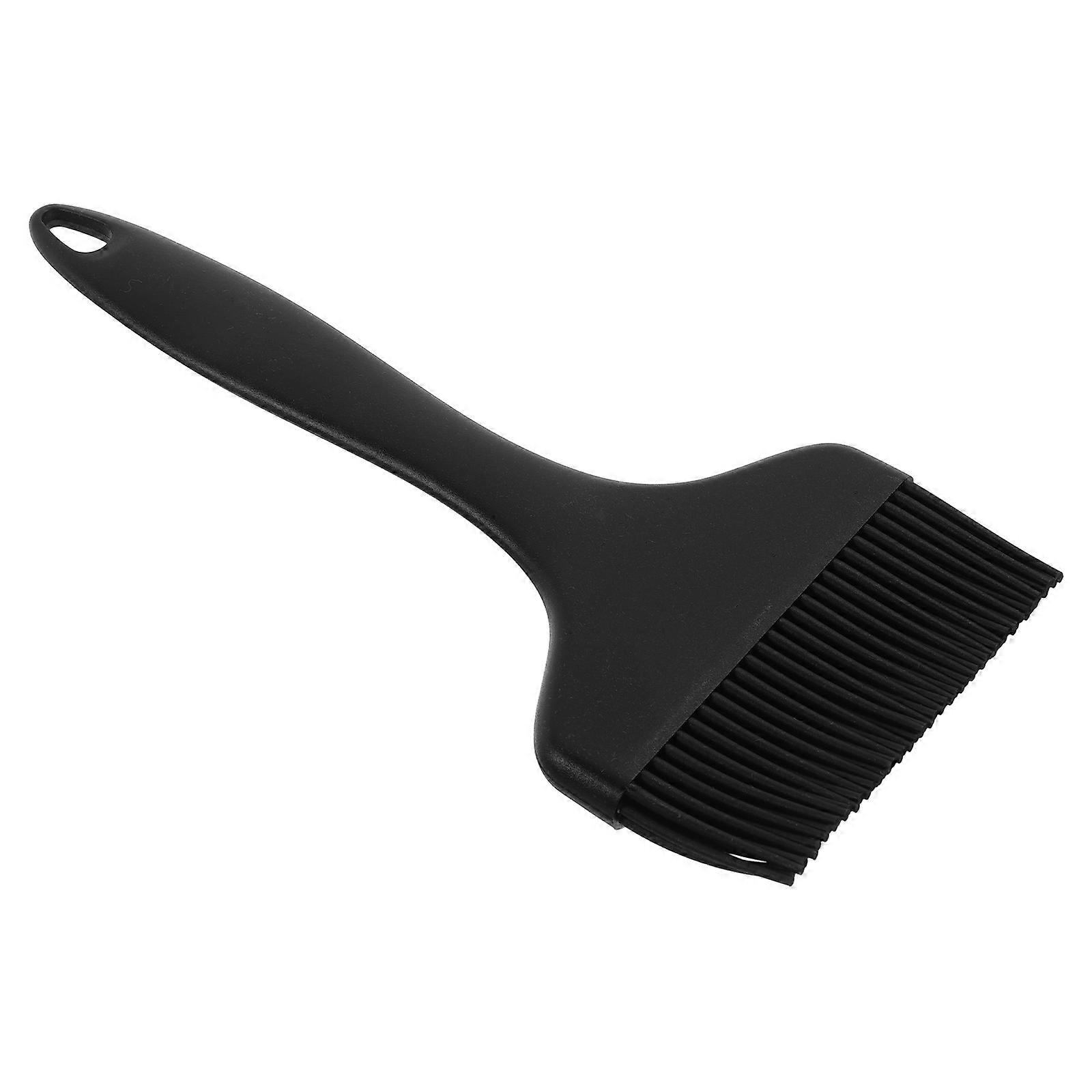 Egg Beater Silicone Grease Brush Baking Tool Wide Surface Simple Design Black 1Pcs