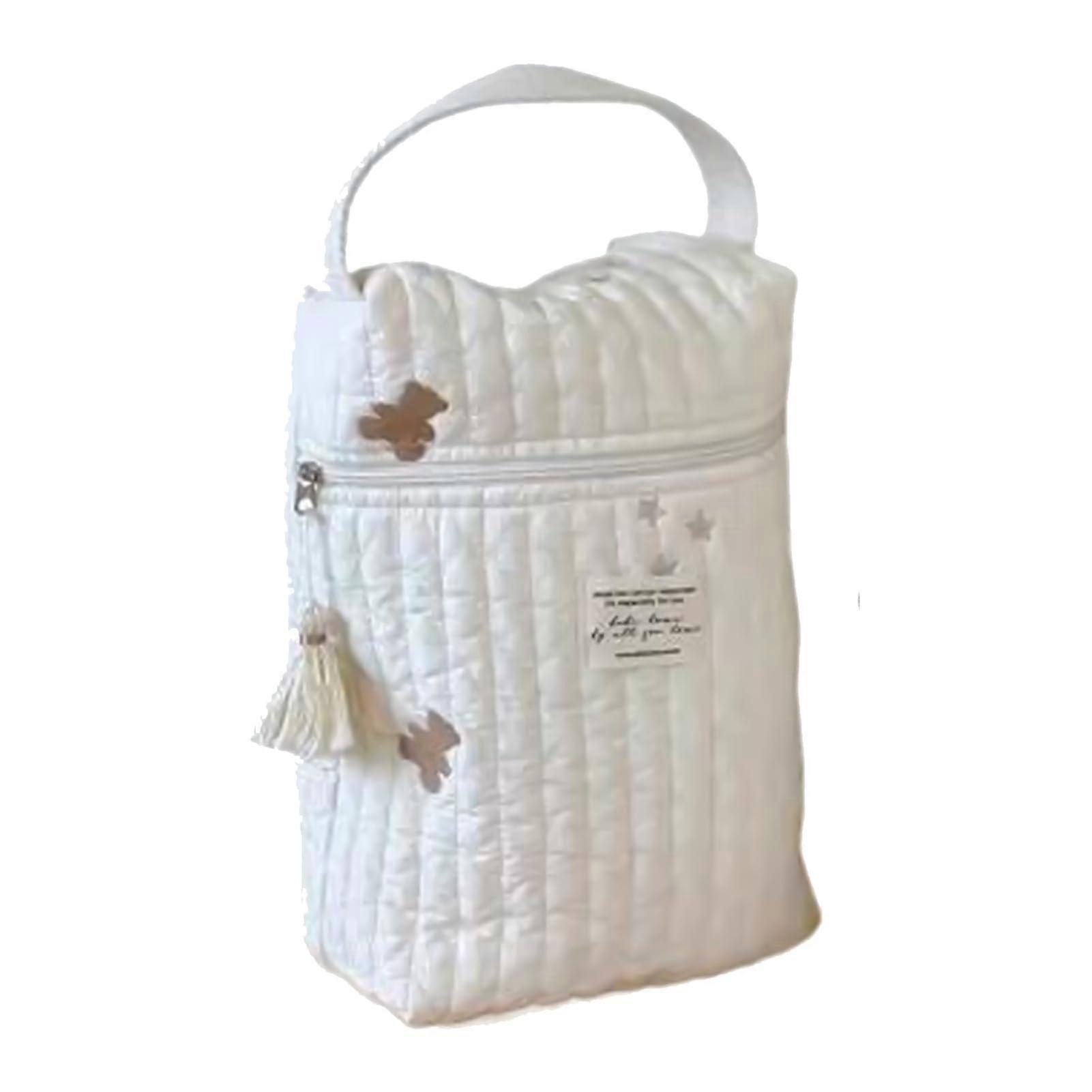 Diaper Organizer Bag for Travel, Large Capacity Portable Nappy Storage Organiser in Bear Design, Unisex Multifunctional Style