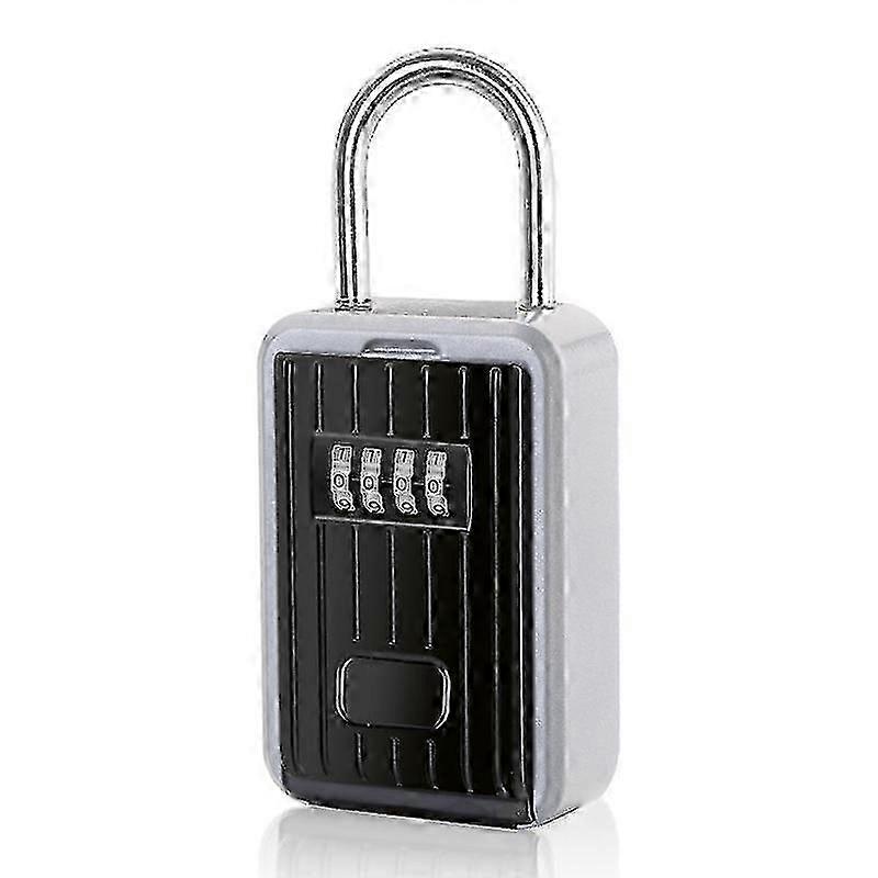 1 Piece Secure Key Box Wall Mounted Key Box With 4 Digit Numeric Code, Extra Large Lock Box Outdoor Key Safe With Handle