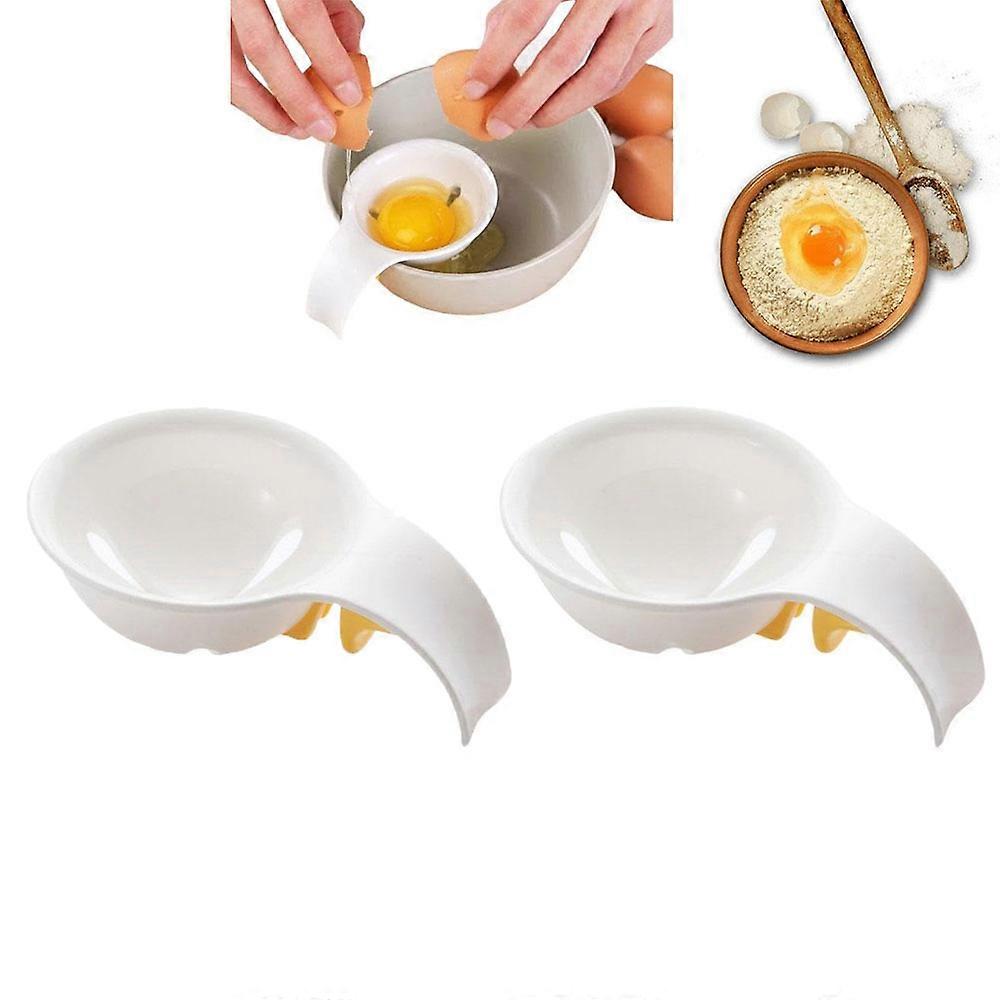 2pcs Egg Yolk Separator, Egg Separator for Raw Eggs, Plastic Egg Separ