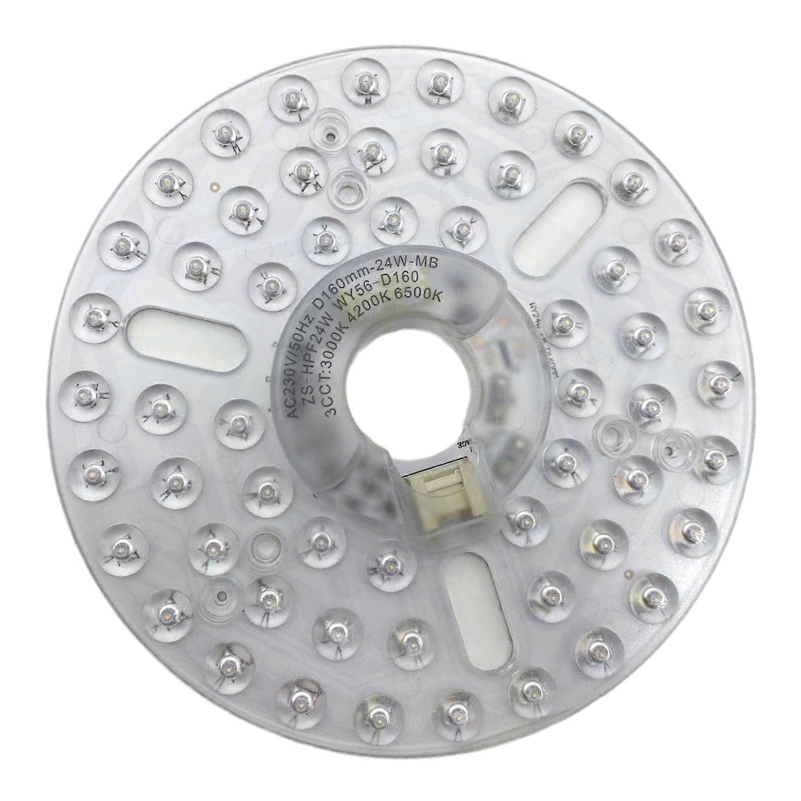 Practical LED Fan Light Conversion Set 24W 220V Easy Installation Ceiling Fan Replacement Bulb Aluminum Texture for Home Multicolor