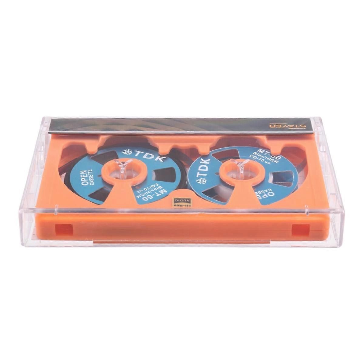 Cassette Audio Reel to Reel Tape 50 Minute Blank Tape Double Sided Metal Reel Hollow Case Self-Made High Quality