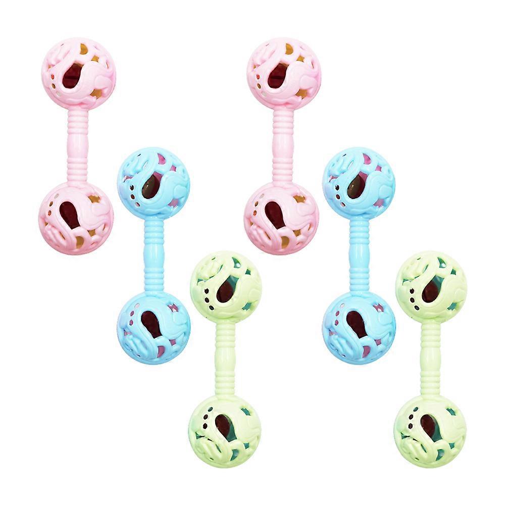 Dumbbell 6Pcs Assorted Color Plastic Portable Fun for Infant Use