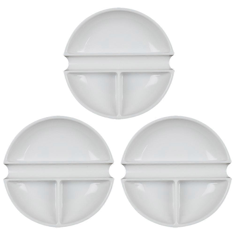 White palette for Painting Use Sturdy and Durable Great for Artists and Kids Lightweight and Easy to Clean 3 Pieces