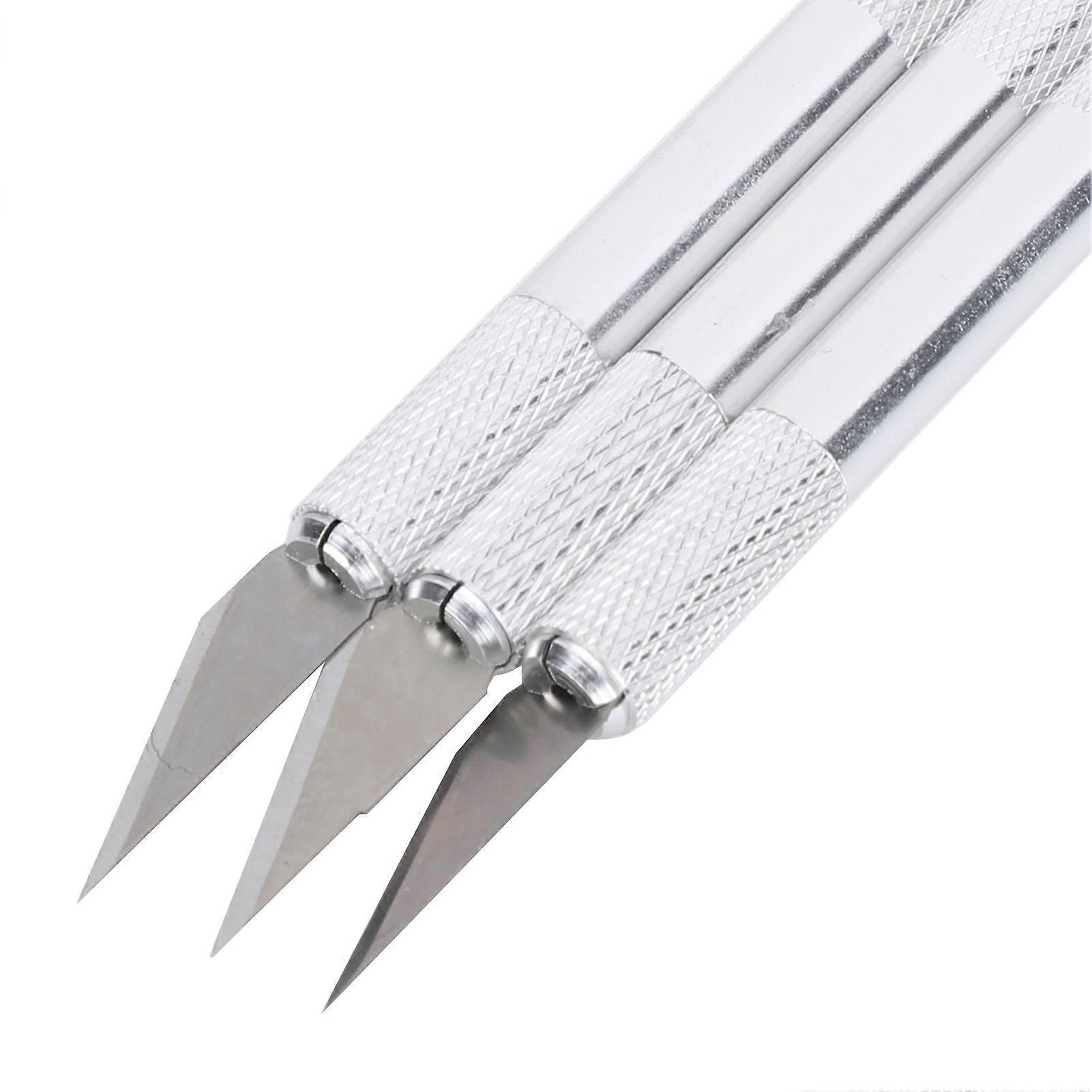 3Pcs Craft Knife Silver Thread Hobby Cutting Carving 120Pcs Blade Combination Art Accessories