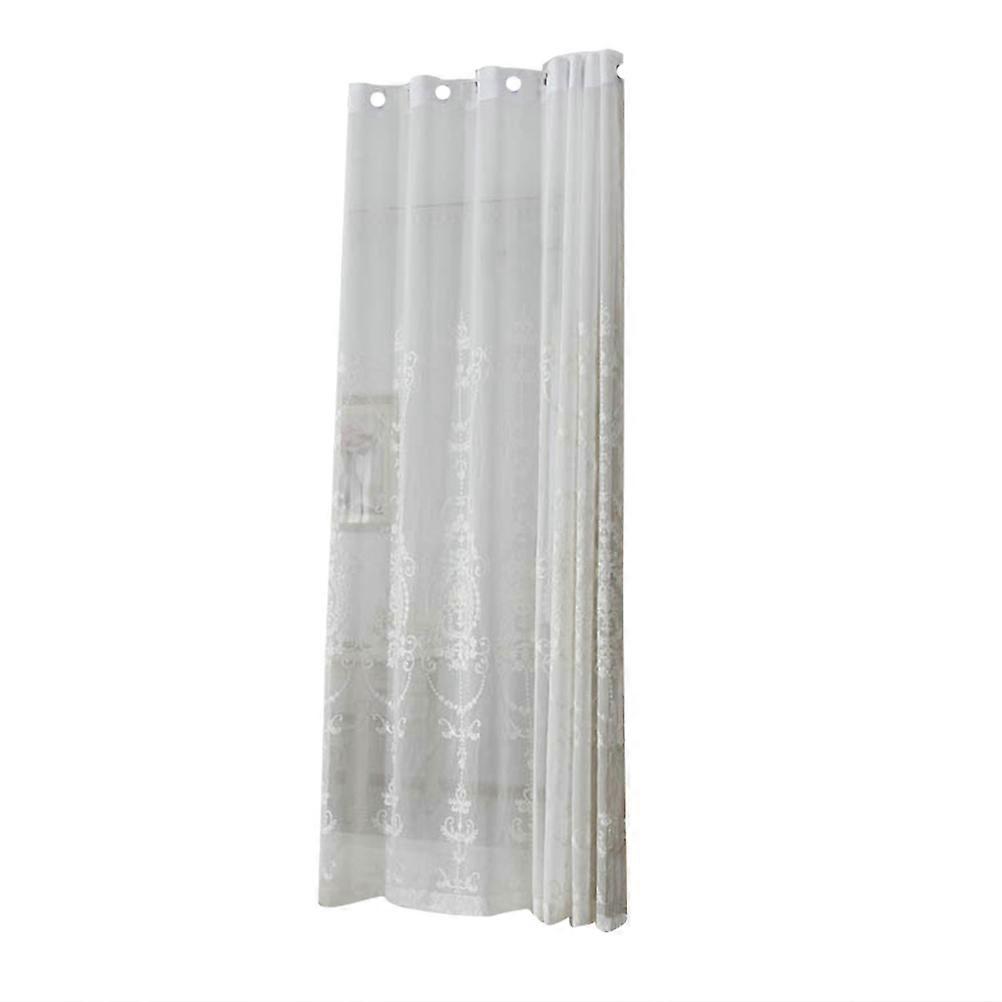 Sheer Window Curtains Protective from Strong Sunlight Beige 250x100cm Rectangular 1Set