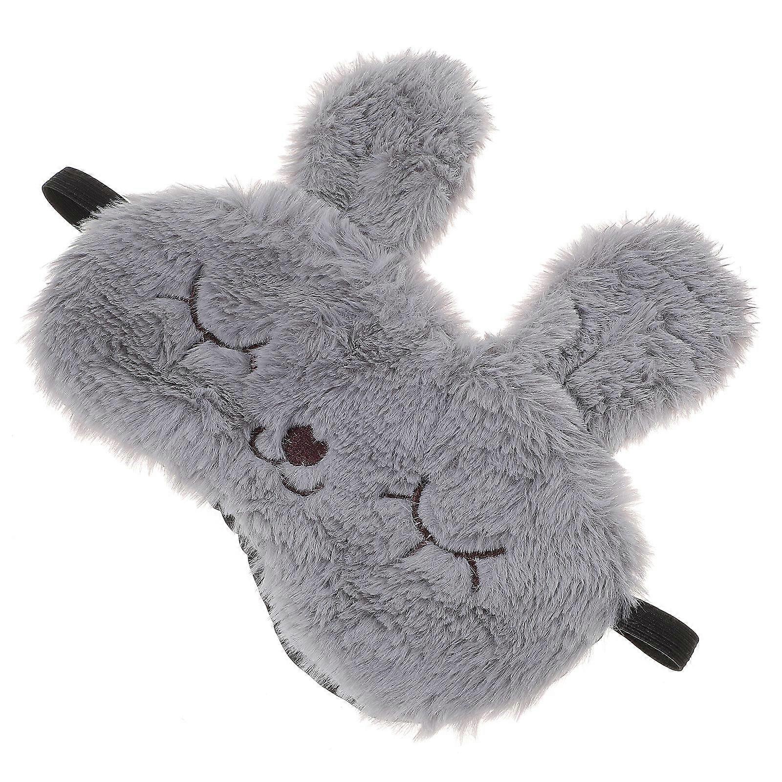 Comfortable Eye Mask Plush Shading Adorable Design For Travel Flight Nap 1Pc