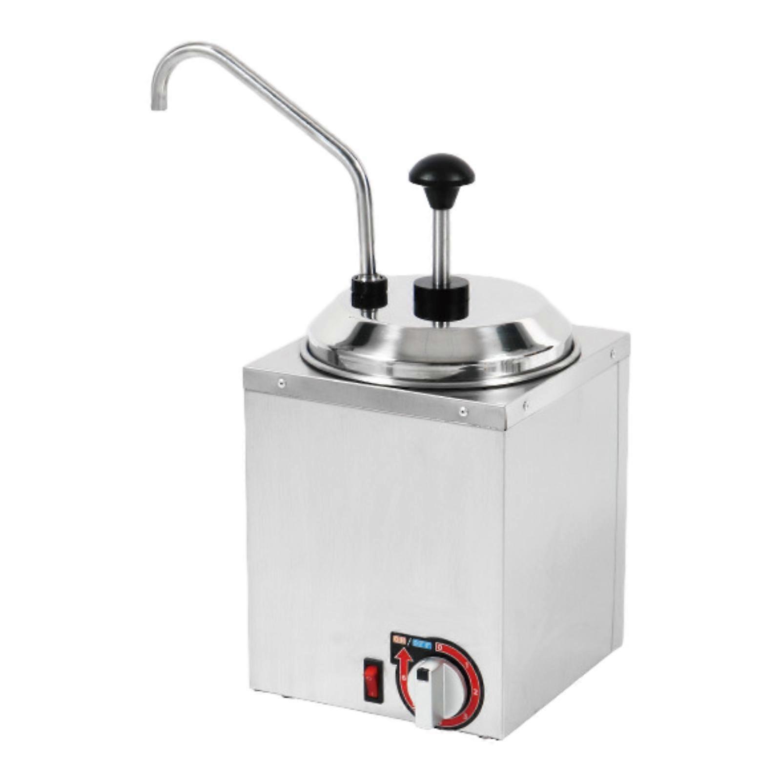 Ostedispenser Rustfritt Stål Hot Fudge Warmer for Butter Party Kjøkken