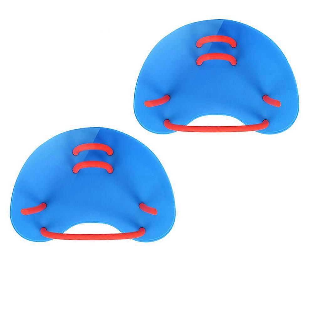 Simtillbehör För Sim Vävda Handskar Paddlingshjälp Simning Träningspass Barn Blå 1Pair