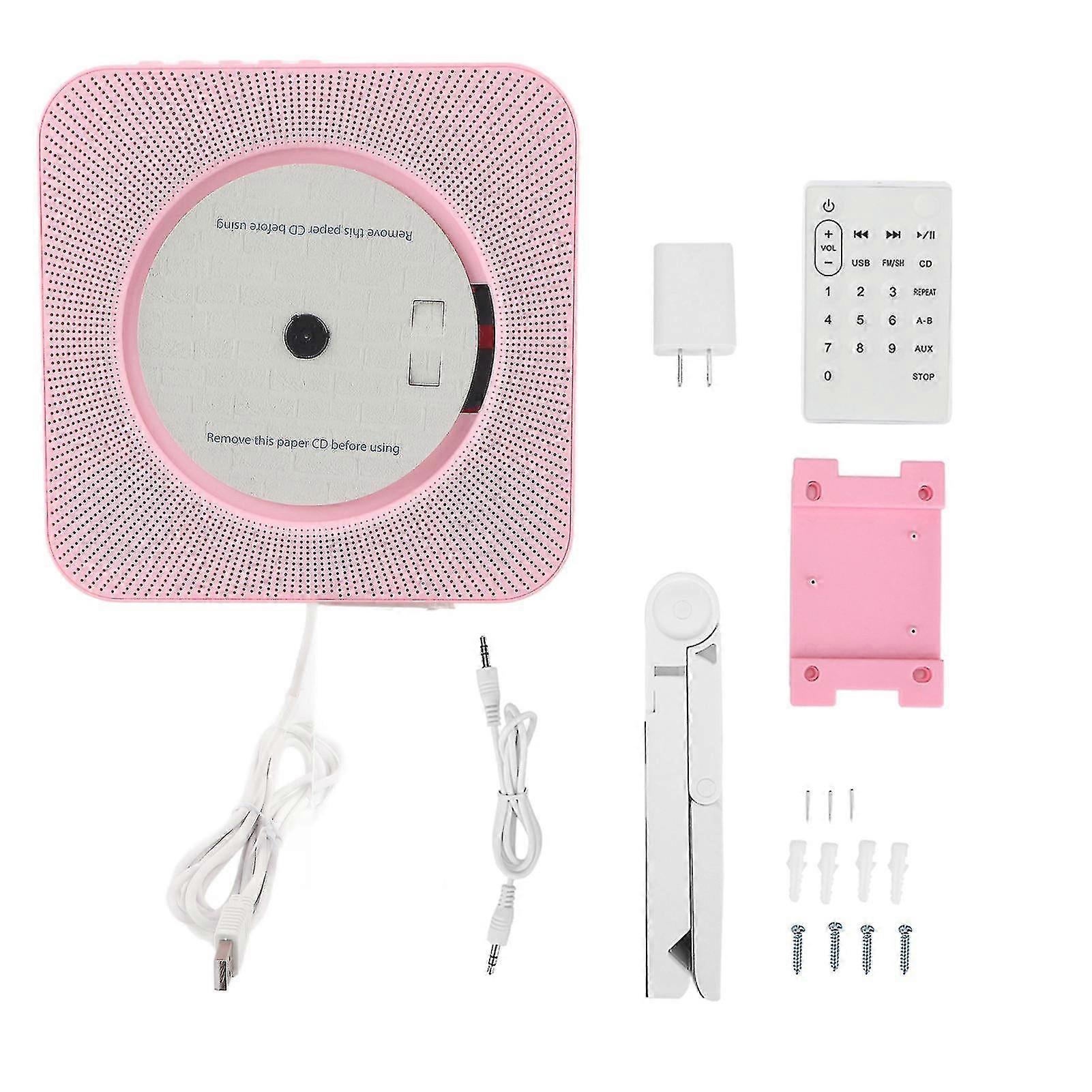 Portable Wall Mounted Bluetooth Remote Control, Cd Mp3 Player, Fm Radio, Us Plug
