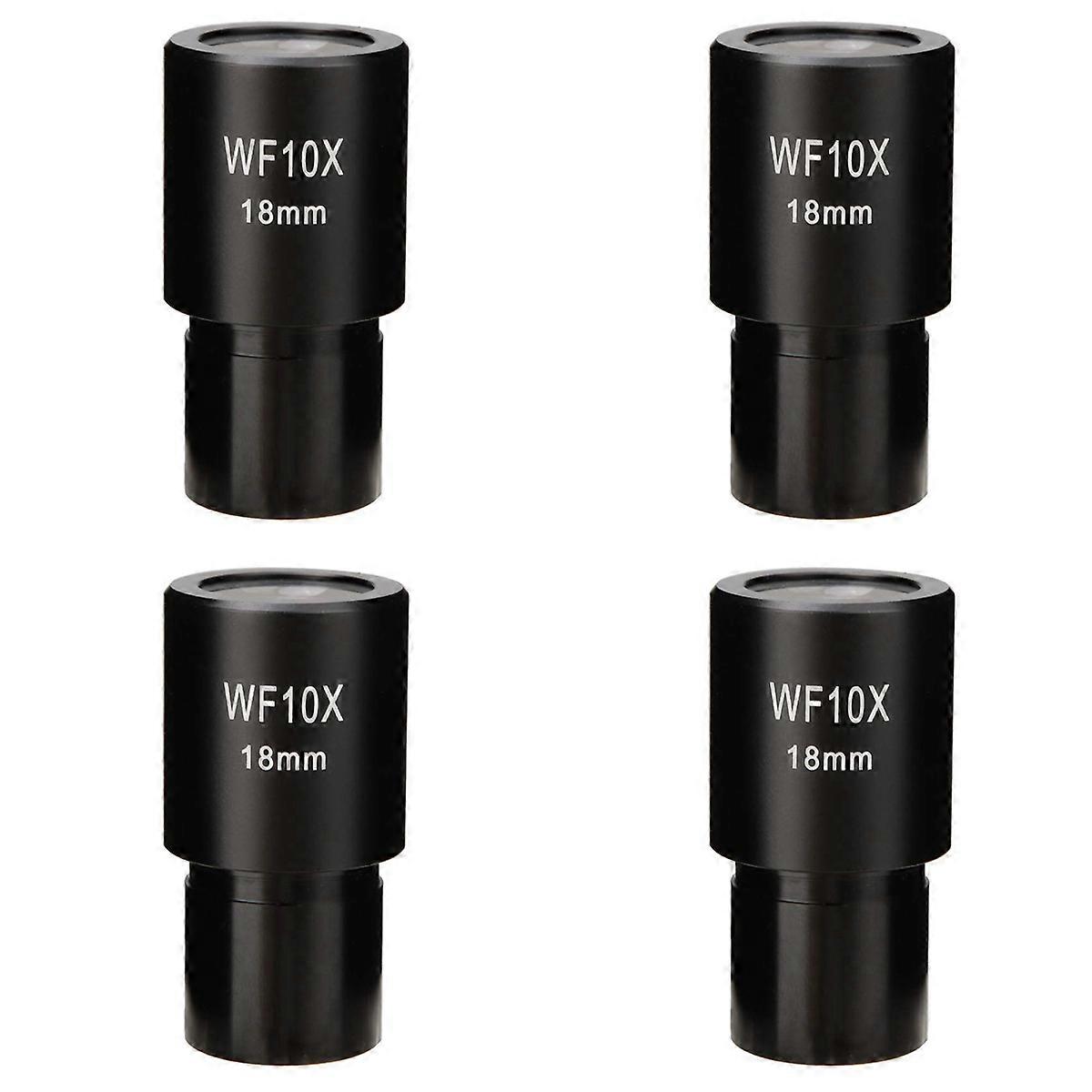 4X 10X Microscope Eyepiece Wide Angle Optical Lenses Adapter Field 18mm Professional Ocular Lens Sta