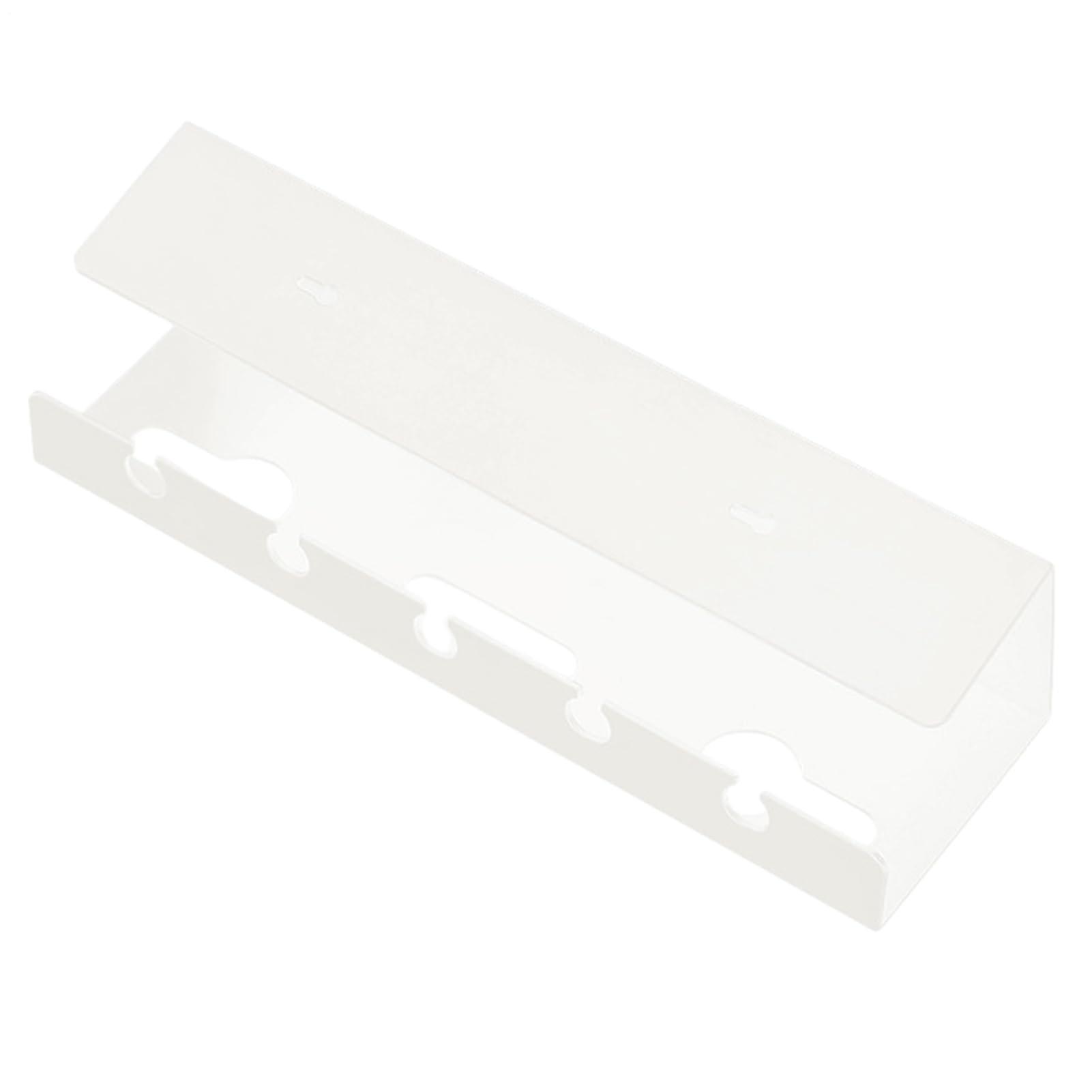 Cable Management Under the Desk, Power Strip Holder, Adhesive Cable Holder Without Screws for TV Cabinet, Computer Desk, Bedside Table White