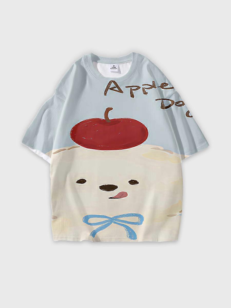 T-shirt round neck Pattern loose short sleeve P689