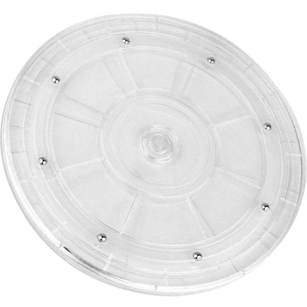 Optimized Title: Transparent Acrylic Rotating Turntable Storage Tray for Kitchen Countertop – Spice Rack, Seasoning Jar Organizer, and Flower