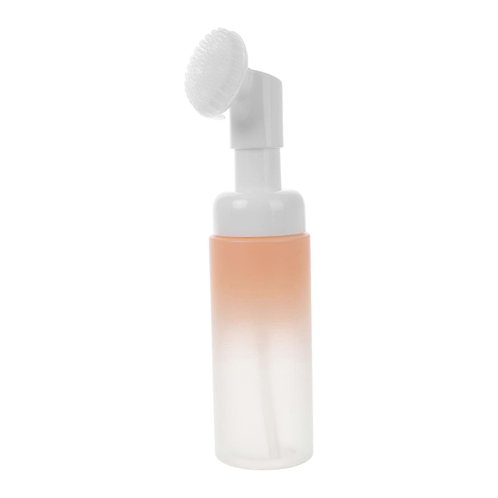 Refillable Foaming Bottle with Brush Head for Storage Made of PET Pink Color 1 Set