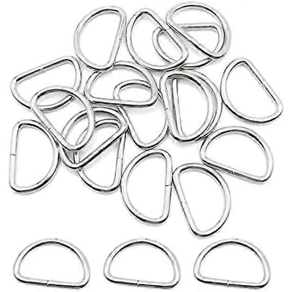 30 فضة 26 مم حلقة D معدنية مشبك D الدائري D ، مناسبة للحقائب ، والأبازيم ، والأشرطة ، وأحزمة الخصر ، وحقائب الظهر إكسسوارات DIY