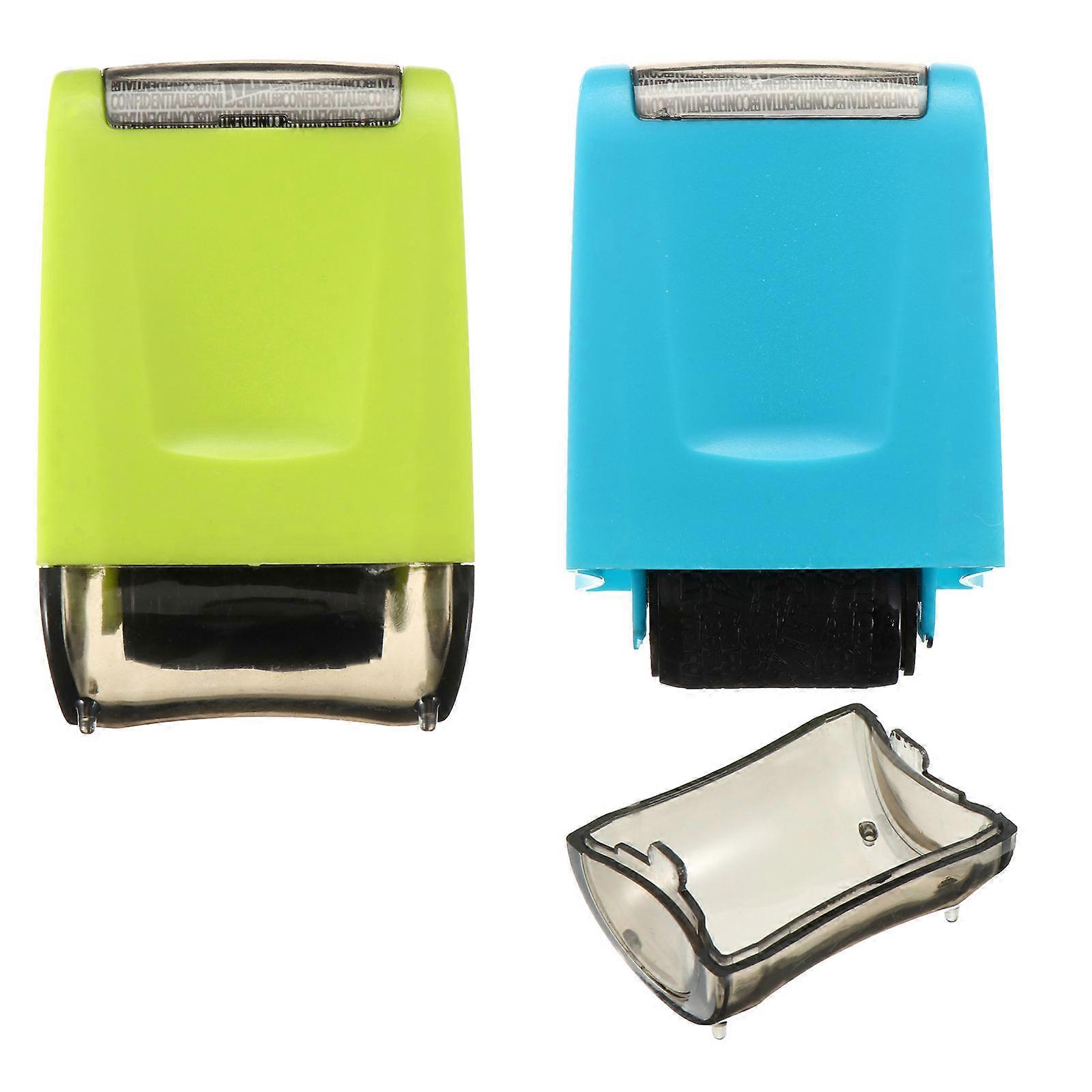 Plastic Confidential Stamps for Office with Assorted Color Compact and Lightweight Designed to Protect Privacy 2 Pcs