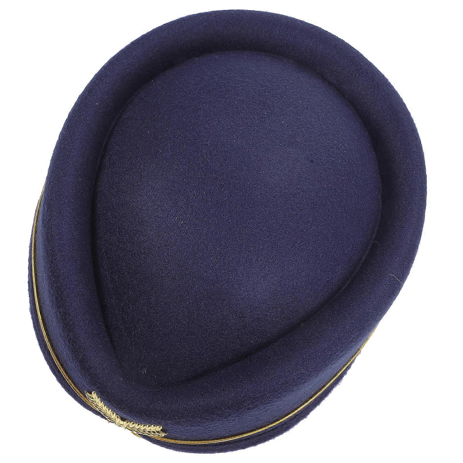 Airline Stewardess Beret Hat for Cosplay, Costume Parties, Halloween, and Stage Performances – Smooth Texture Themed Event Accessory