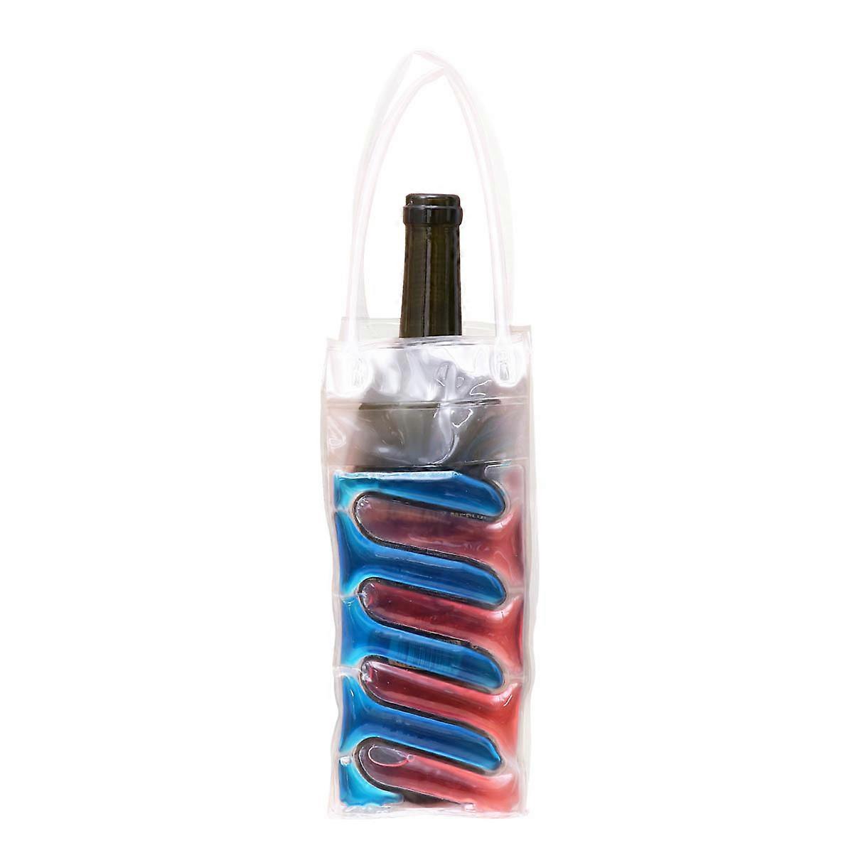 PVC Freezer Bag, Portable Chilling Cooler for & Beer, Lightweight Travel Carrier, No Ice Needed, Blue/Pink