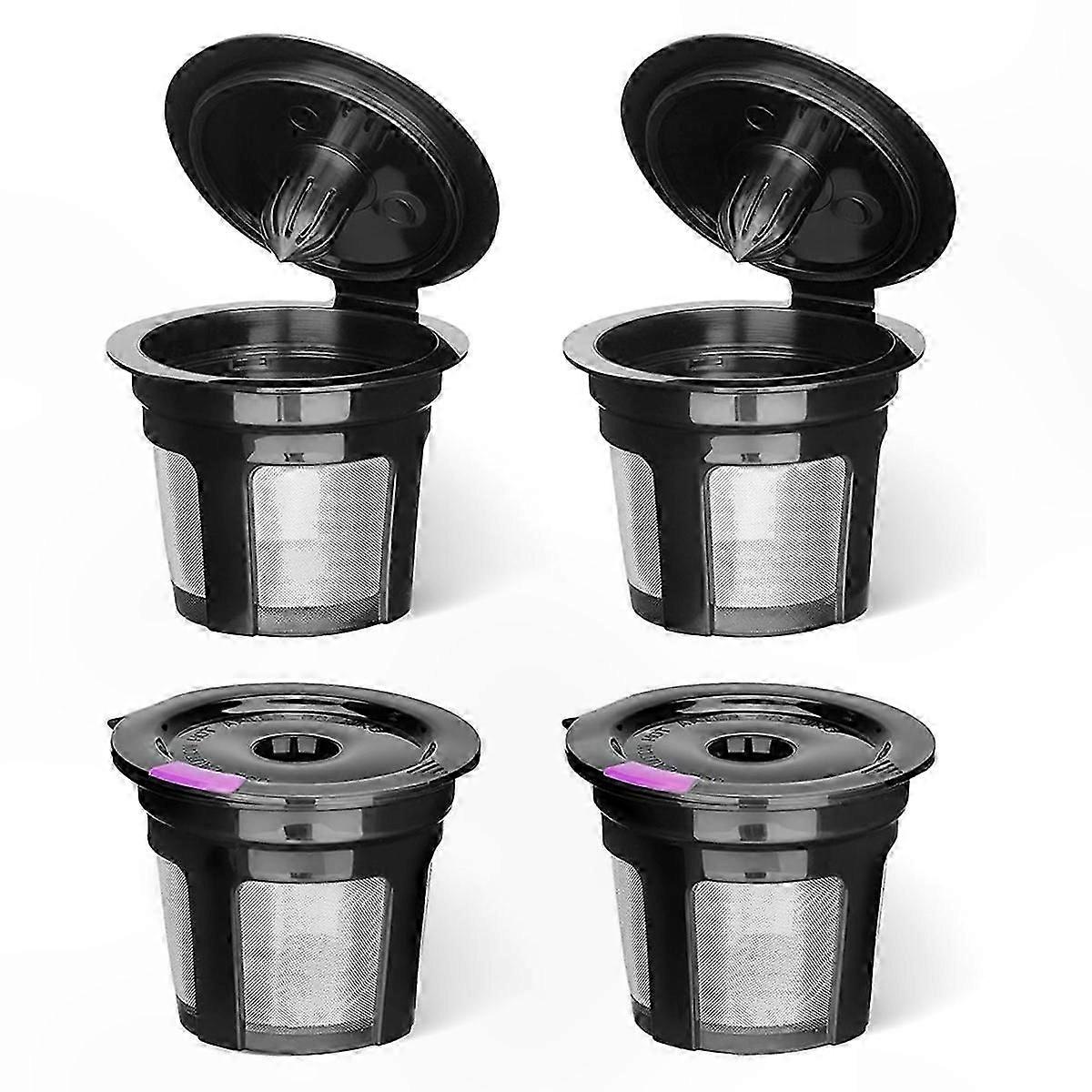 Universal Reusable Coffee Pods for Single Serve Brewers, 4 Pack