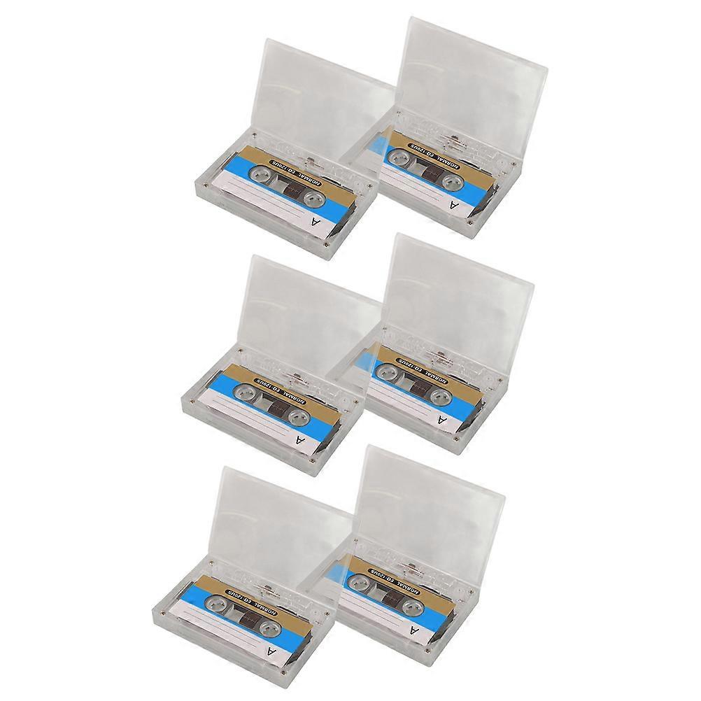 Recording Cassette Tape 6Pcs Clear Audio for Retro Style Parties with 30 Minute Recording Time