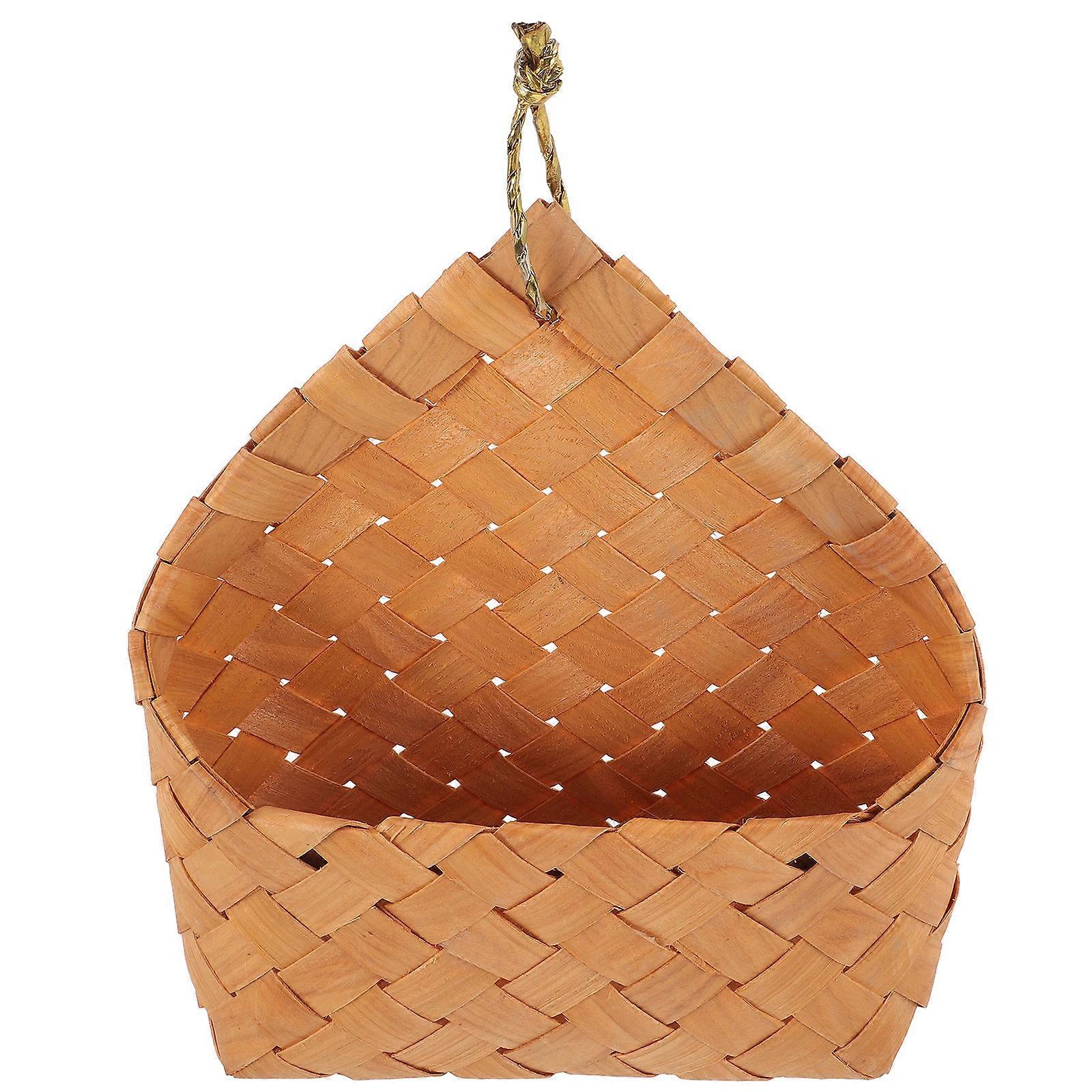 家の装飾用の耐久性のある織りハンギングフラワーバスケットウォールプランター – キッチン、オフィス、