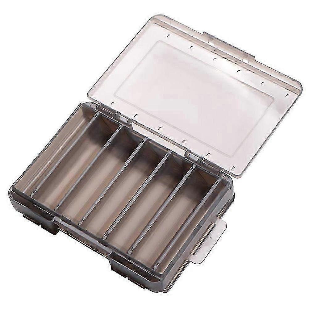 Double-Sided Portable Tool Case in Gray - Compact Organizer for Tools, Accessories & Hardware Storage