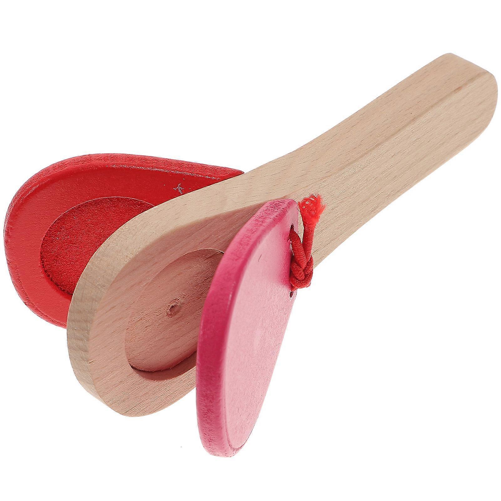 Red Plastic Hand Clappers for Kids Playing Lightweight Portable with Pleasant Sound 1 Piece