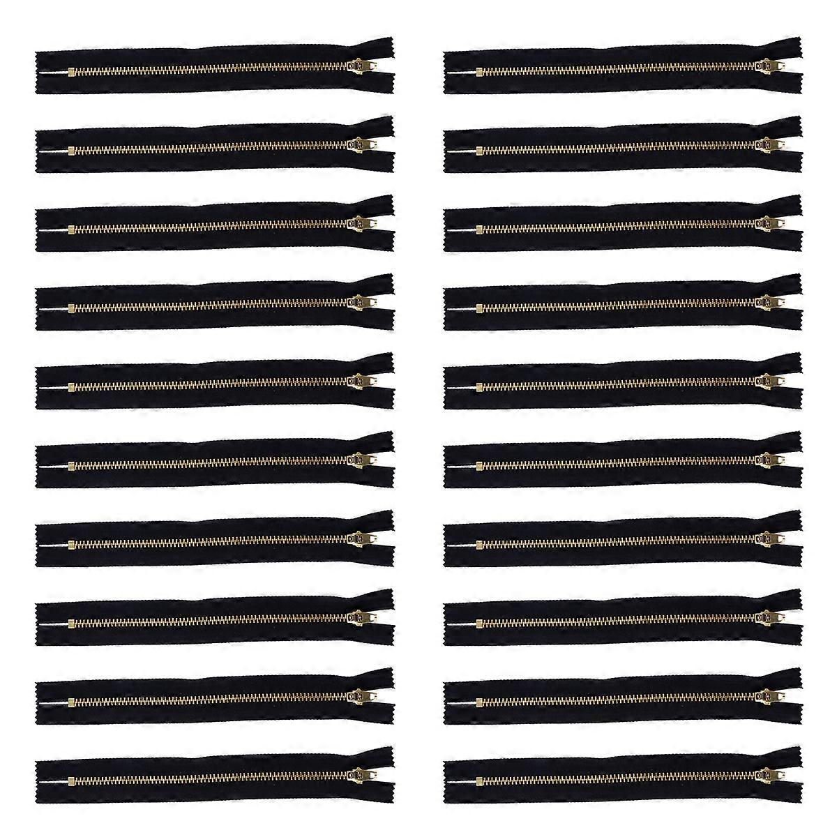 20pcs Durable Copper Jeans Zippers for DIY Clothing, Pants, Skirts & Craft Projects – Smooth Sewing Accessories for Tailoring and Garment Repair