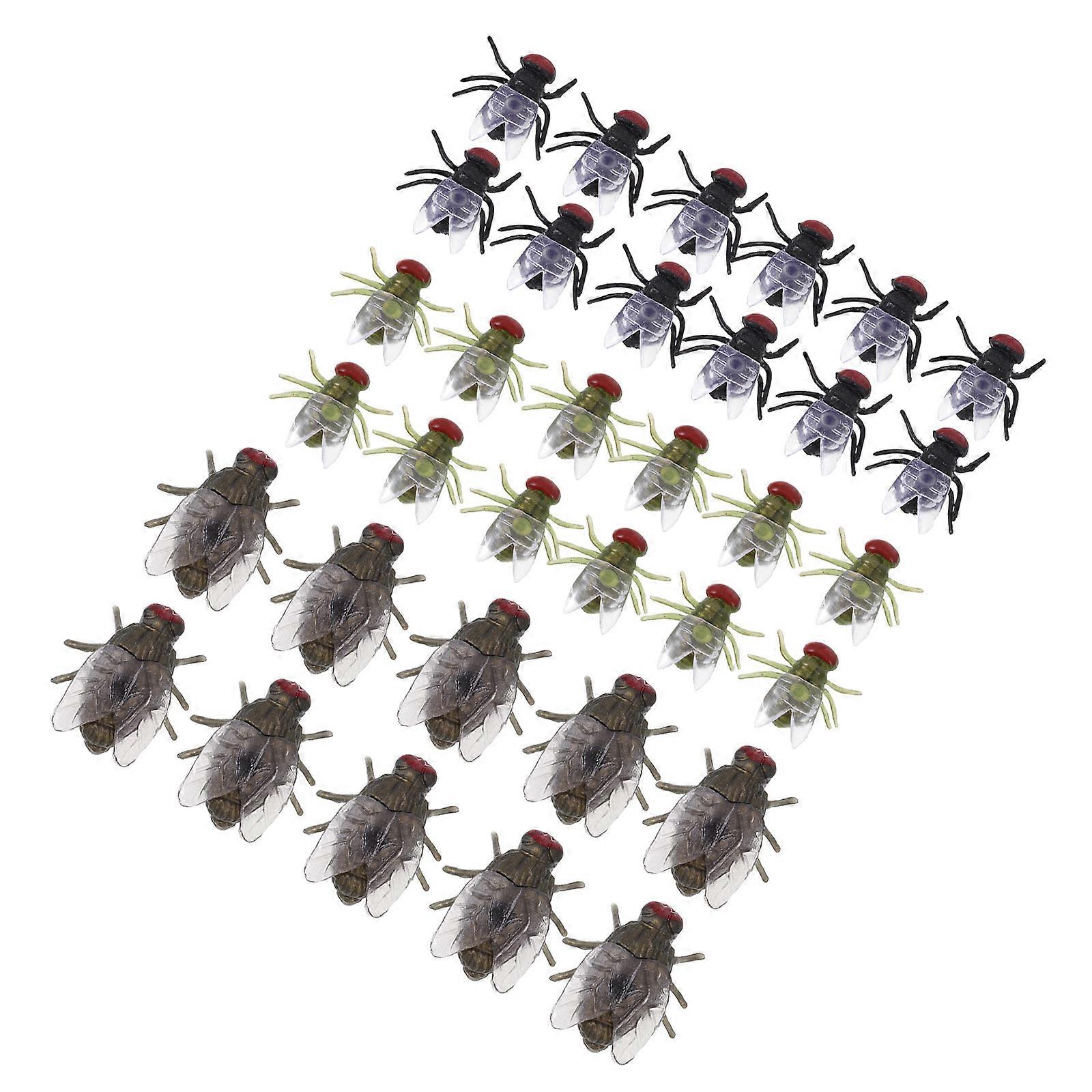 60pcs Realistic Fake Flies for Halloween Pranks & Scary Party Decor – Lightweight & Easy to Hide for Costume Events & Fun