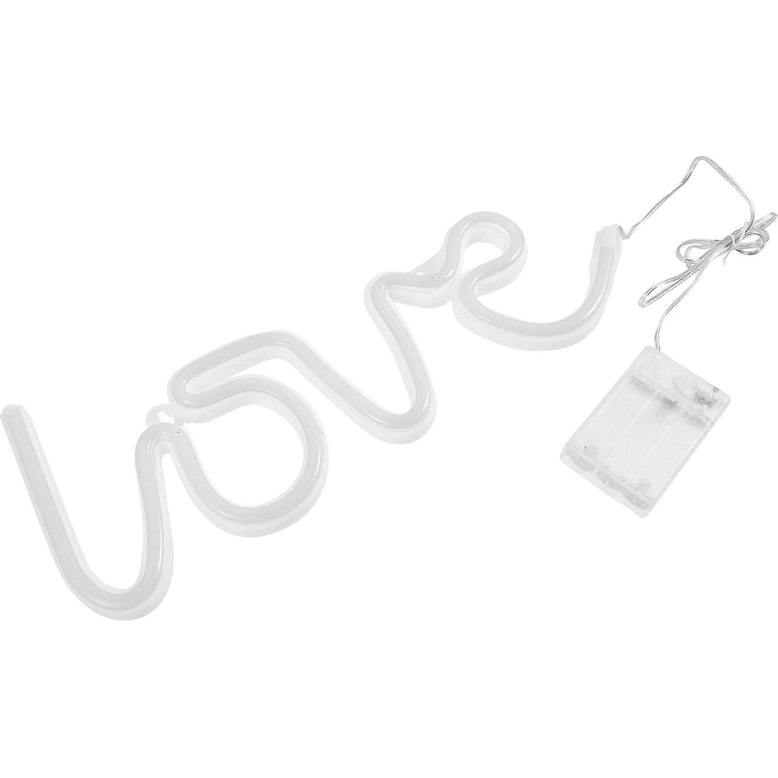 Yellow Word Neon Lamp LED Modeling Light for Home PVC Material Battery Powered USB Chargeable Gentle Lighting