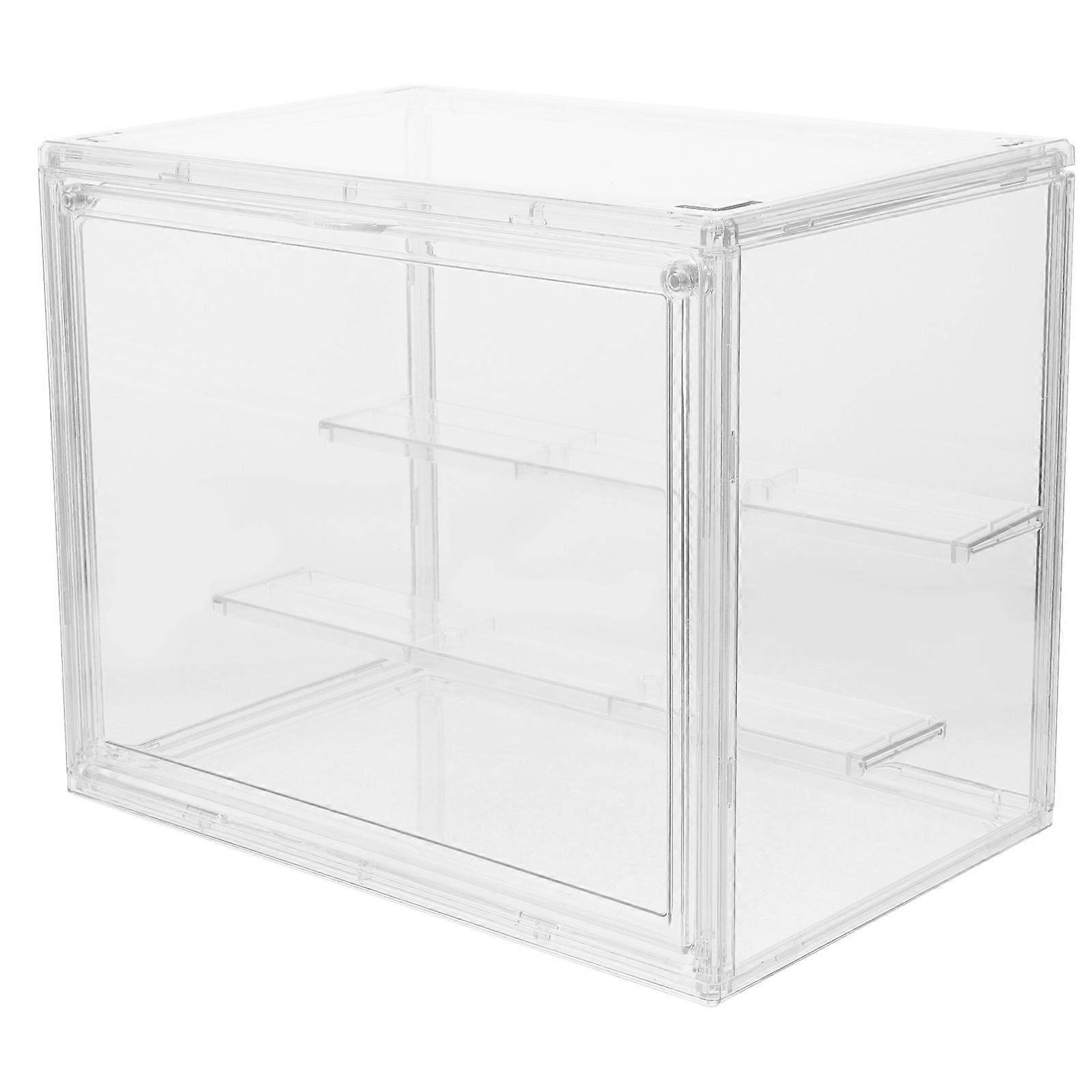 Clear Acrylic Divider Display Case for Collectibles – Dustproof Transparent Storage Box with Multi Compartment Design for Figures, Dolls & Model