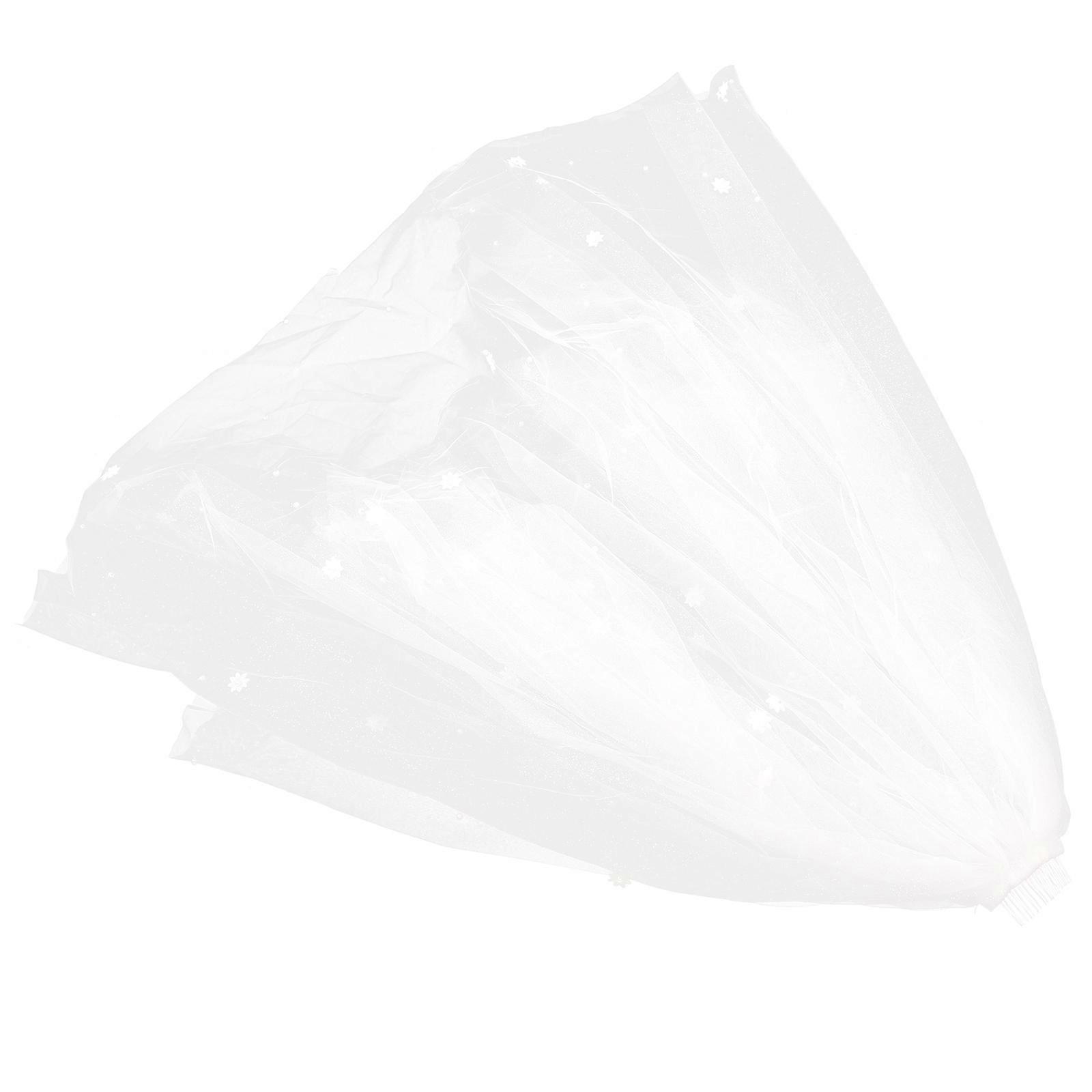 Short Wedding Bridal Veil With Lace Design Suitable For Women At Weddings Or Photography Props 1Pack
