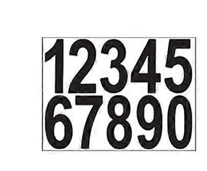 8 Sheets Mailbox Number Stickers: Self Adhesive House Address Numbers Signs Waterproof Labels for Mailbox Window Door Car