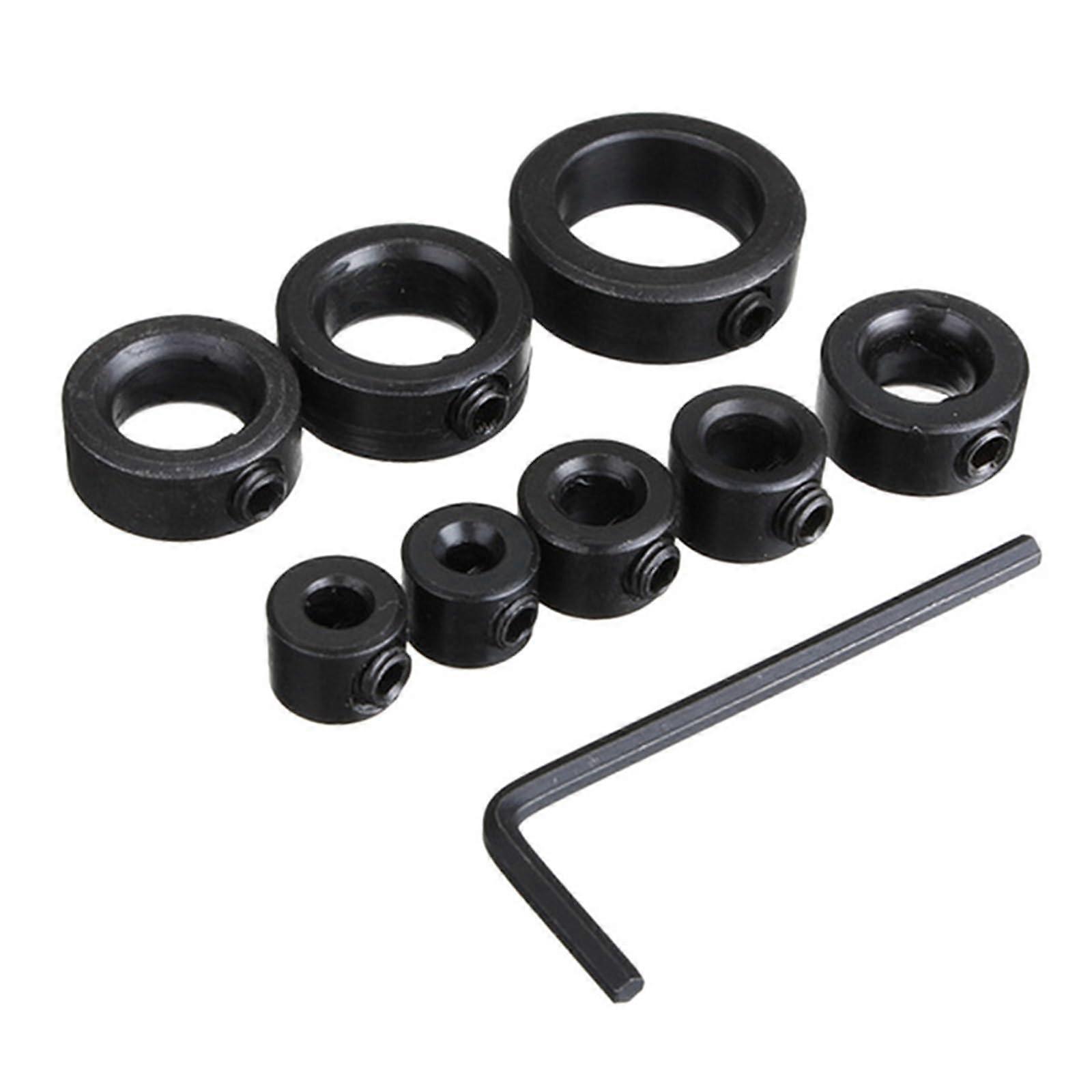 9 Pieces 3-16 mm Bit Positioner Wrench Drilling Depth Stop Lock Tool Set for Work Adjustable Drill Bit Limiter