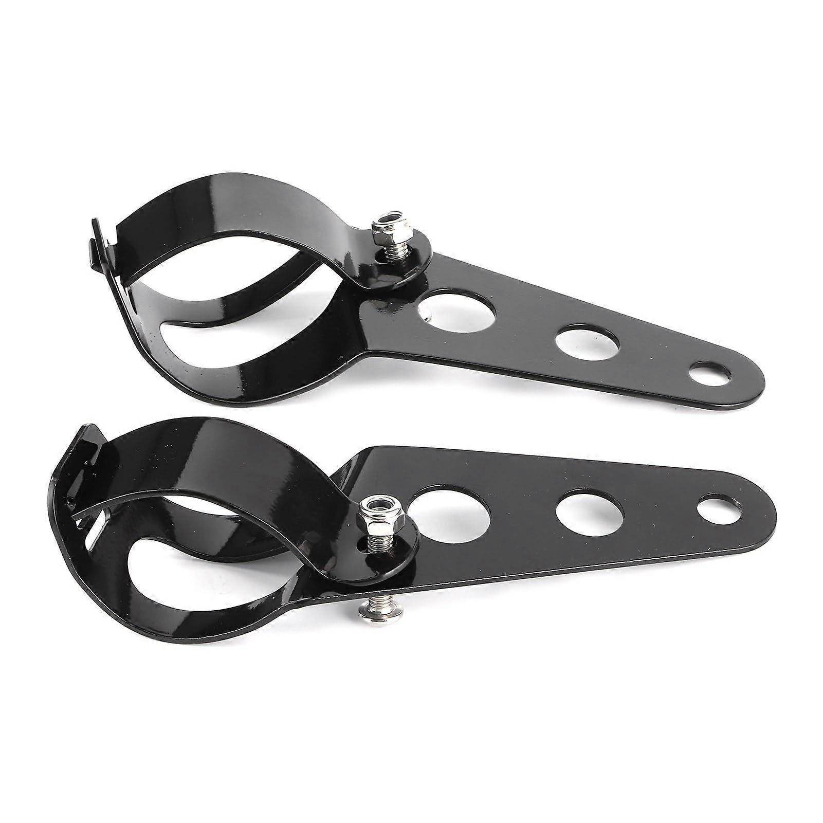 Motorcycle Universal Headlight Mounting Bracket - Adjustable Forks Headlight Holder Compatible with All Models