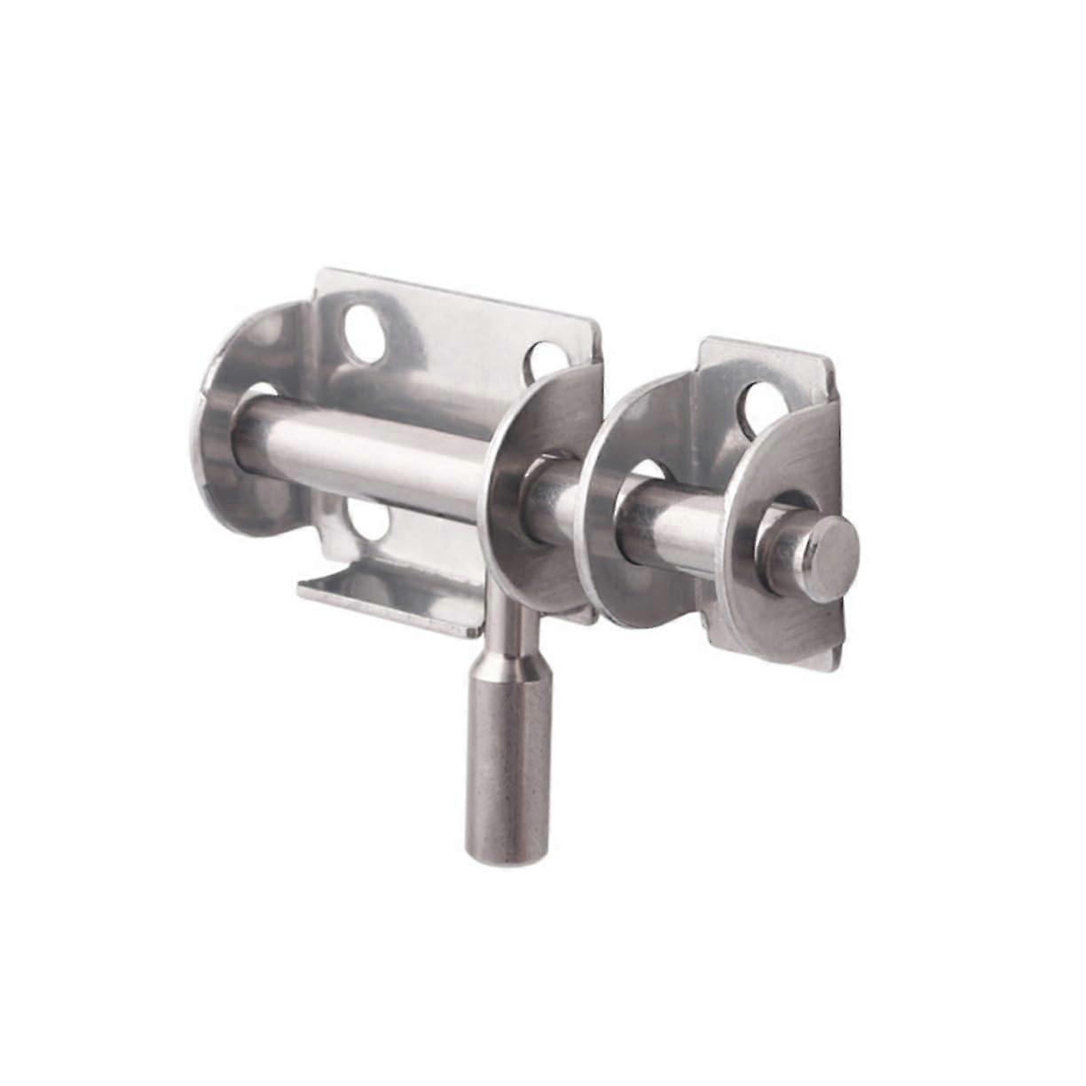 Door and Window Lock Heavy-Duty Security Bolt with Anti-Theft Function for Residential and Office Use, Silver Finish