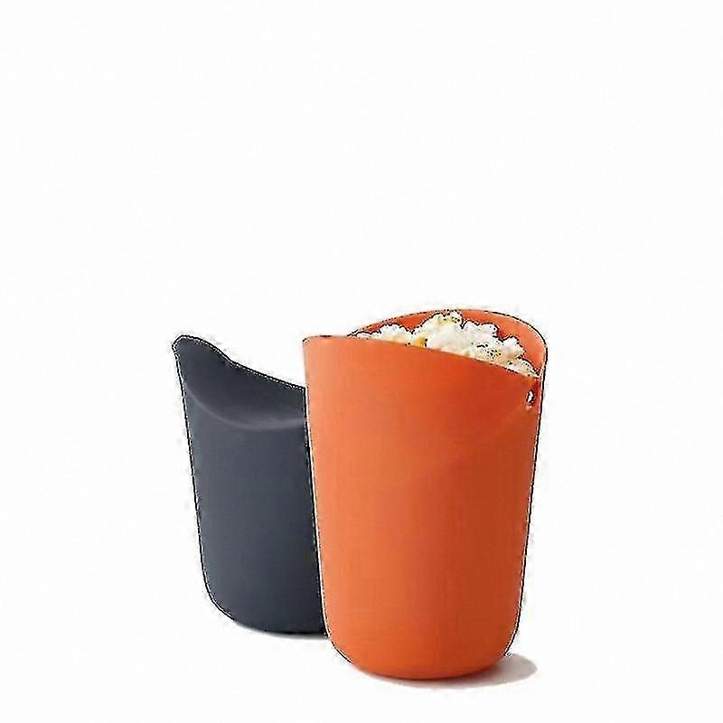 Silicone Microwave Popcorn Maker, Single Serve, Food Safe, 2-Piece Set, Multicolor Design