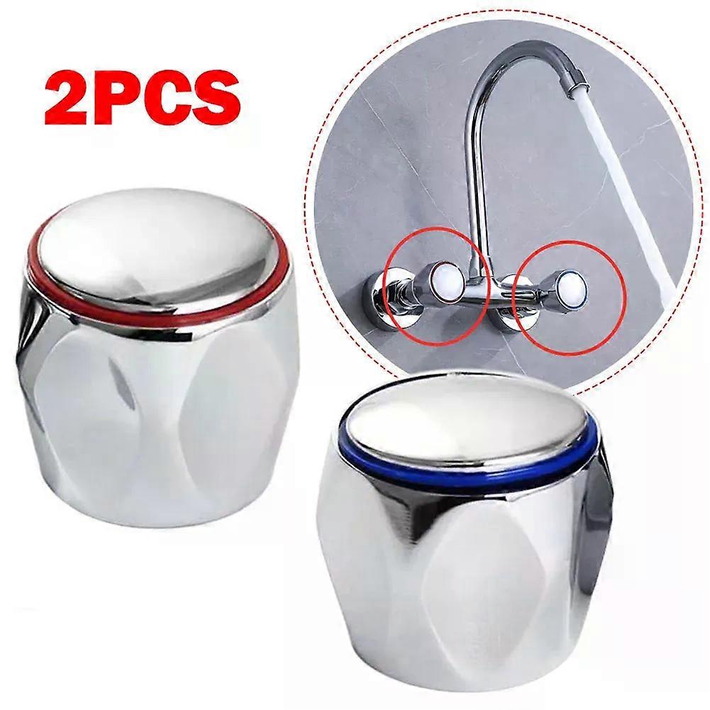 Bathroom Kit Faucet Handle Tap Handle Sprinklers Watering Devices 2 Handwheels + 2 Screws Faucet Handle Hand Wheel