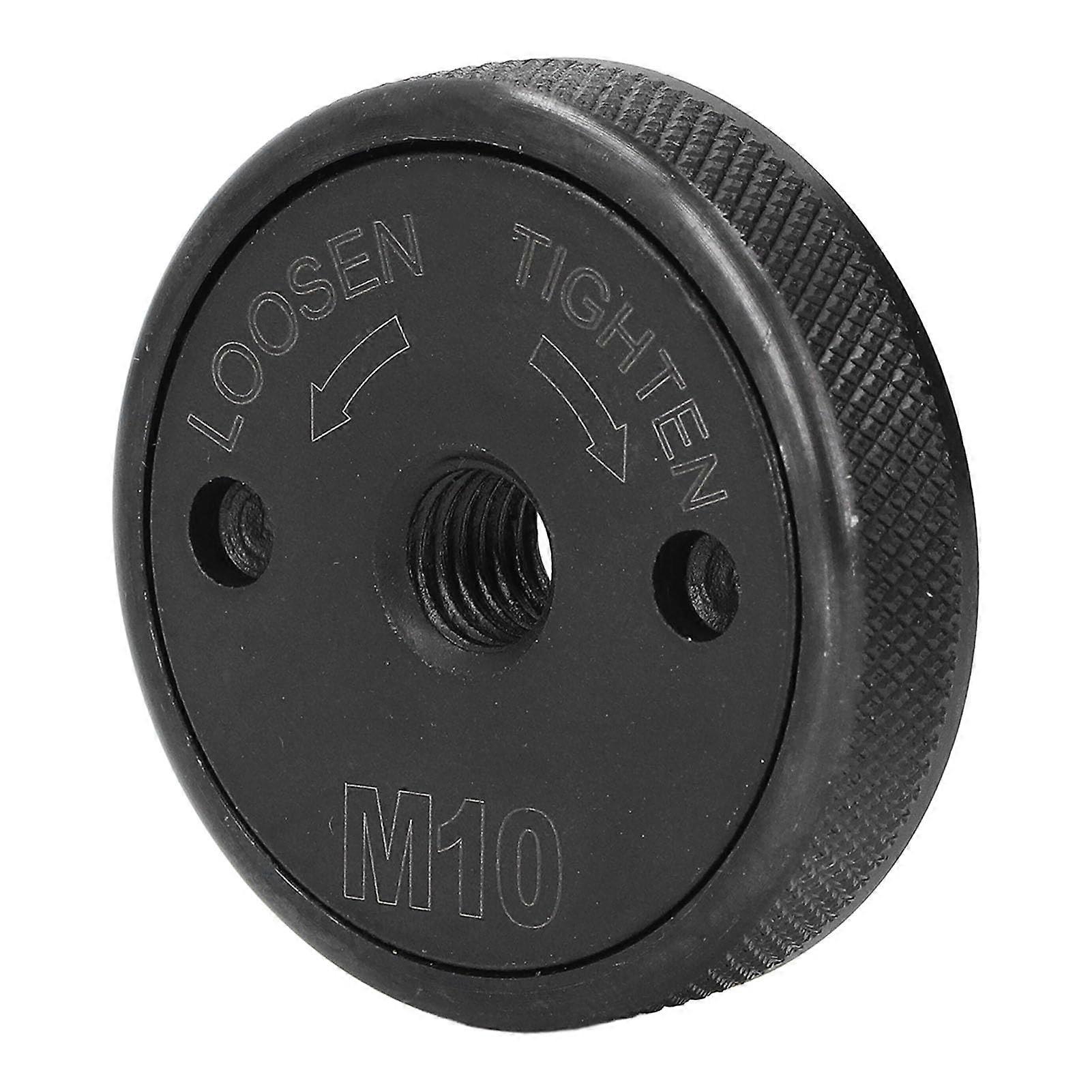 M10 Thread Angle Grinder Pressure Plate Replacement Flange Nut Self-Locking Mounting Accessory Black Compatible with Standard Grinders