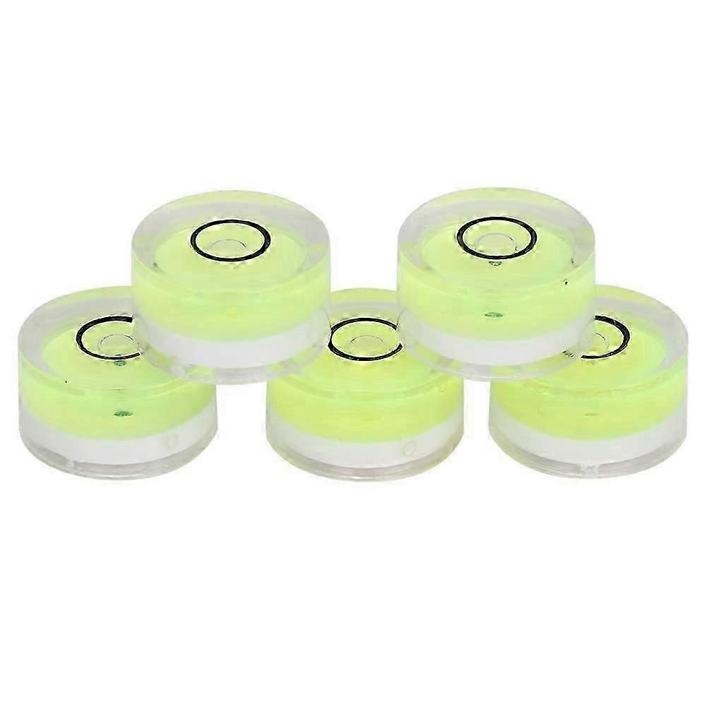 5pcs 15mm mini round level green bubble bullseye diameter measuring tool for balance scale