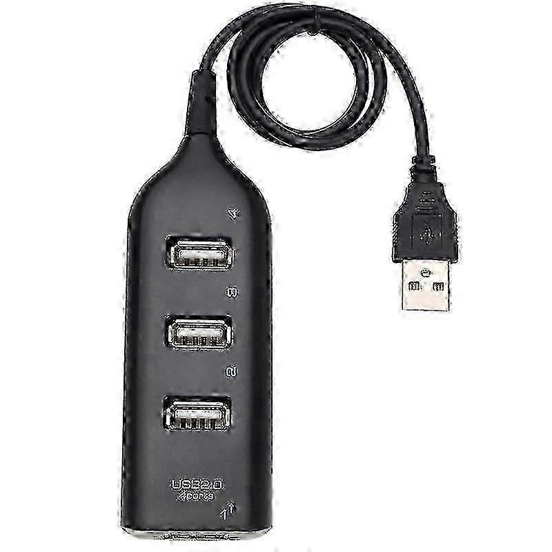 4-Port USB 2.0 Hub Mini High-Speed Splitter for Laptop PC & Desktop - Compact Portable USB Hub with Fast Data Transfer