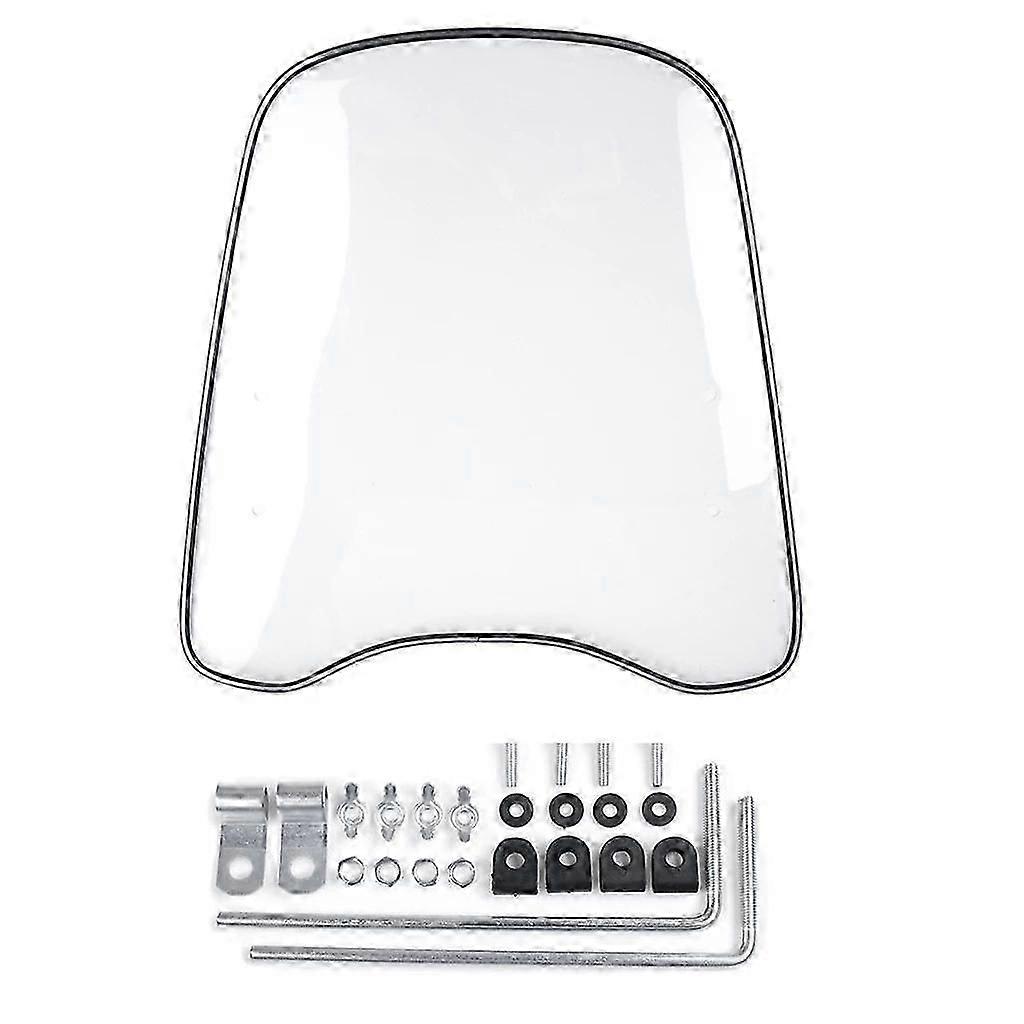 2Mm Thick Universal Motorcycle Windshield Windscreen Clear Deflector Wind Shield Clear