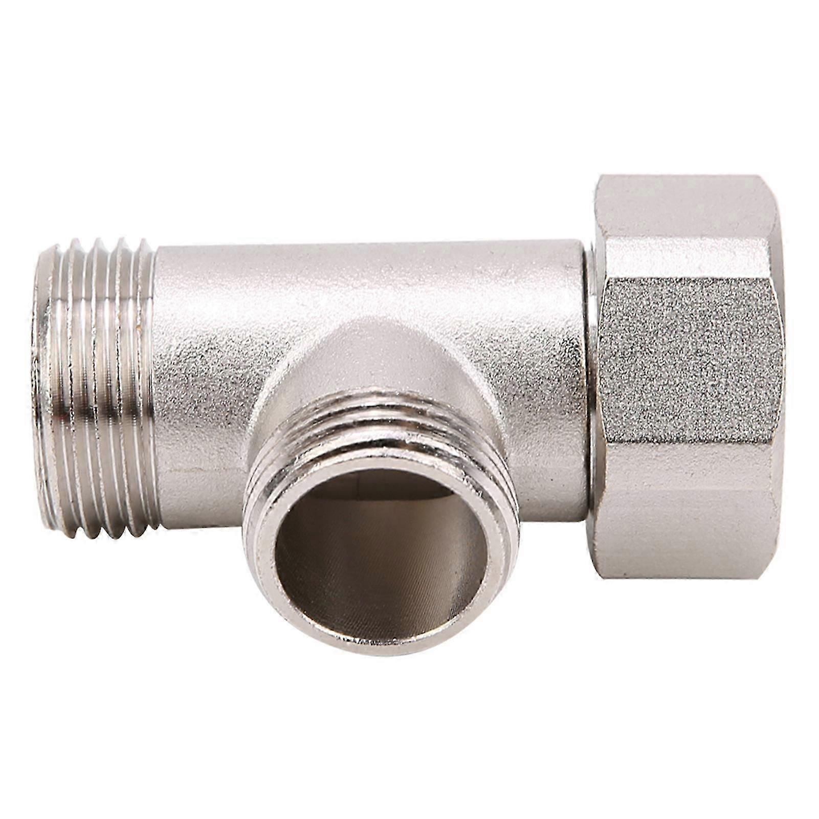Bidet T Adapter, 3 Wege T Adapter für Bidet, Messing T Adapter Bidet Ventil Schlauch Verschraubung T-Stück Verbinder 7/8 1/2 16/15 für WC Duschkopf Umlenkventil