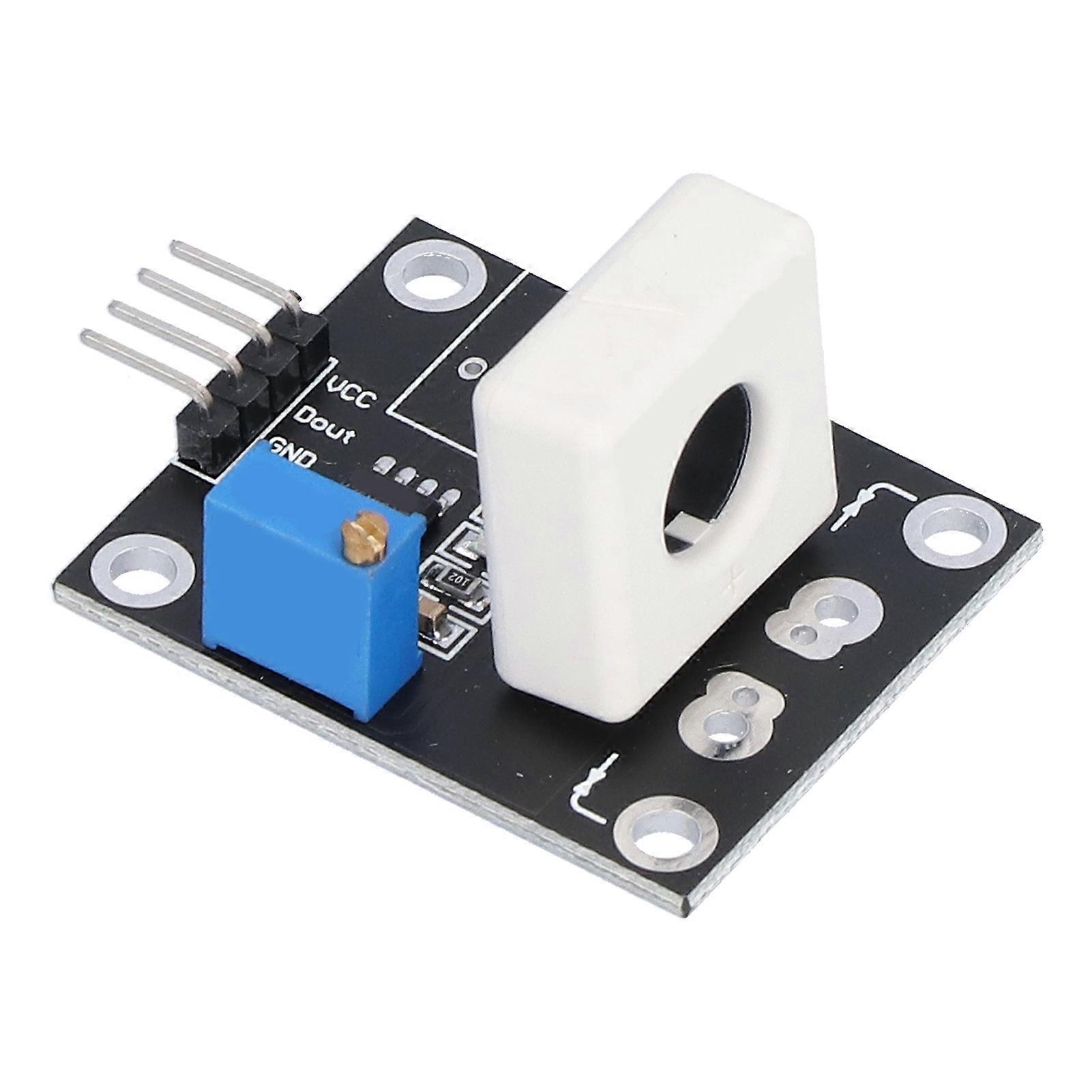 Hall Effect Current Sensor Module, Adjustable Plastic Electronic Component for Overcurrent Detection
