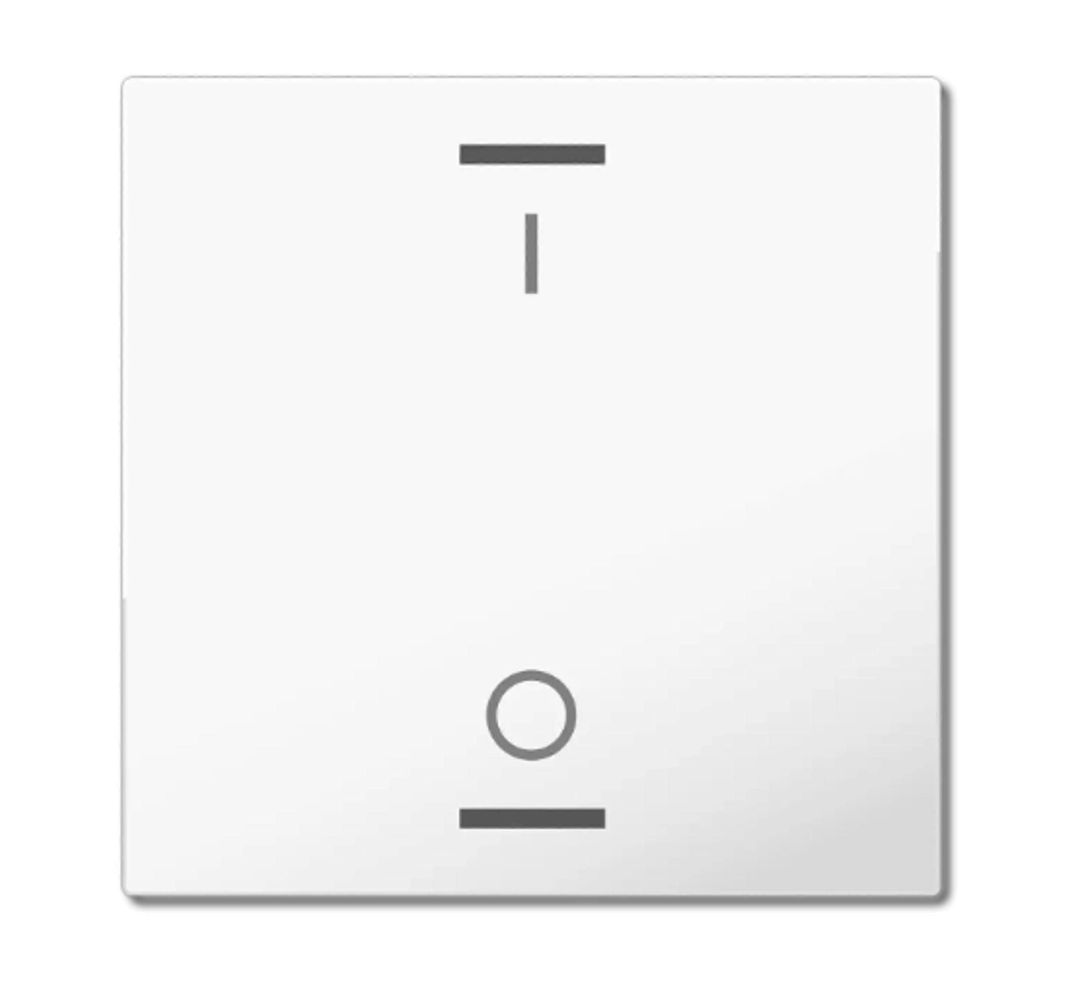 Wippe für KNX Taster Light 55 1-fach, Reinweiß glänzend, Schalten